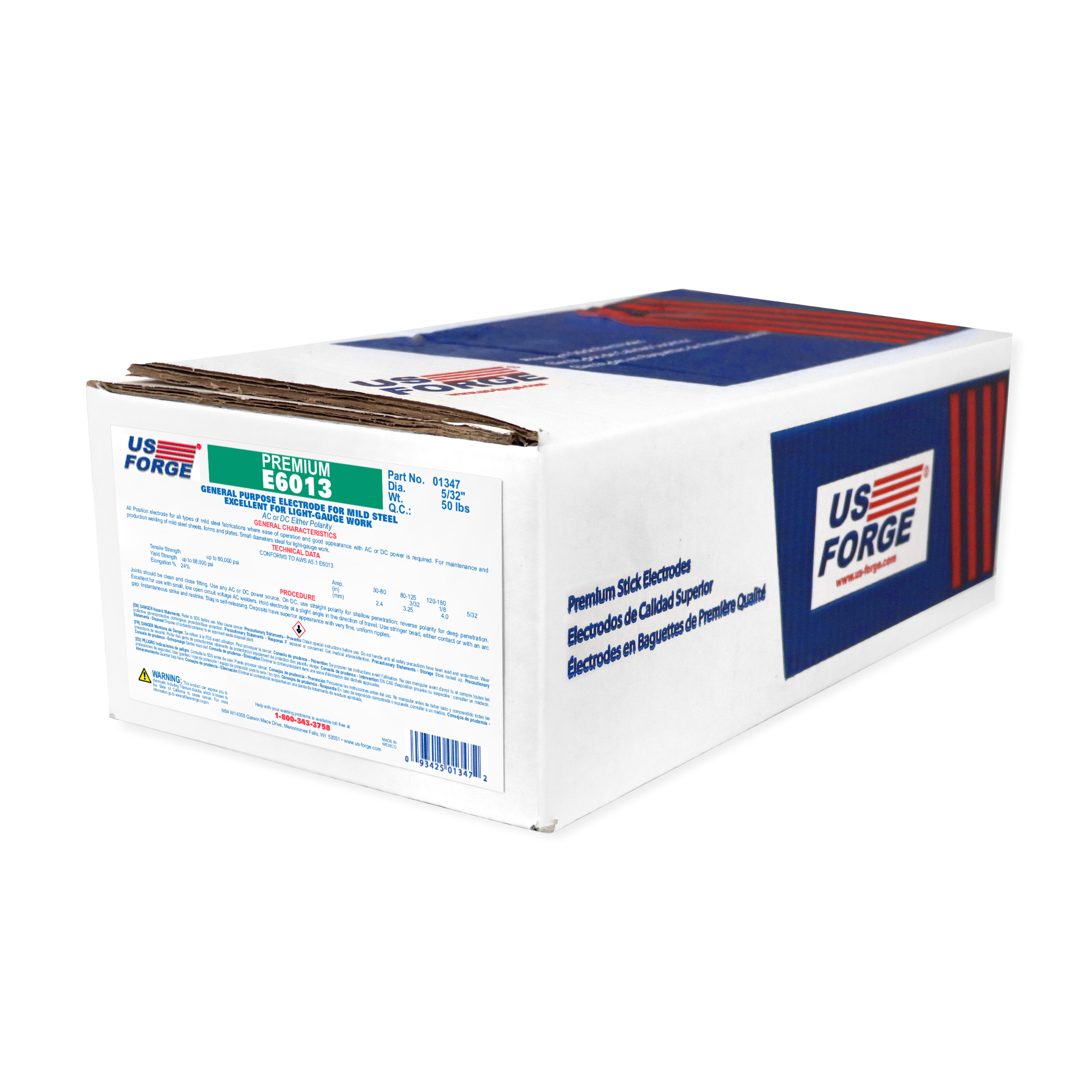 US Forge® 5/32" E6013 Welding Electrode - 50 lbs, Model# 1347