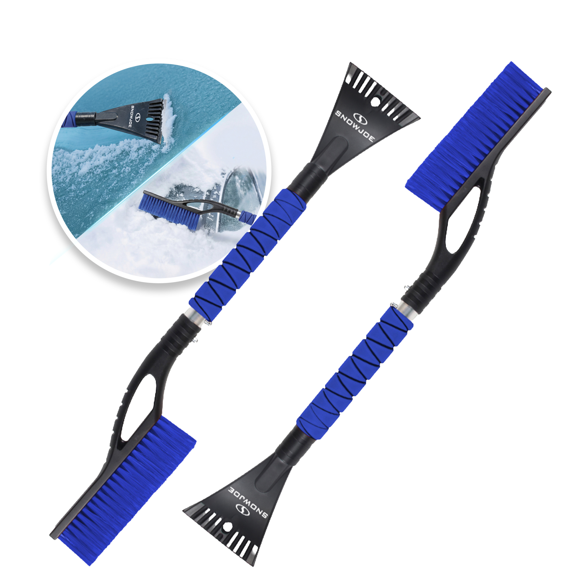 Snow Joe 27-Inch Car Snow Brush and Ice Scraper for Car Windshield (2 Pack)