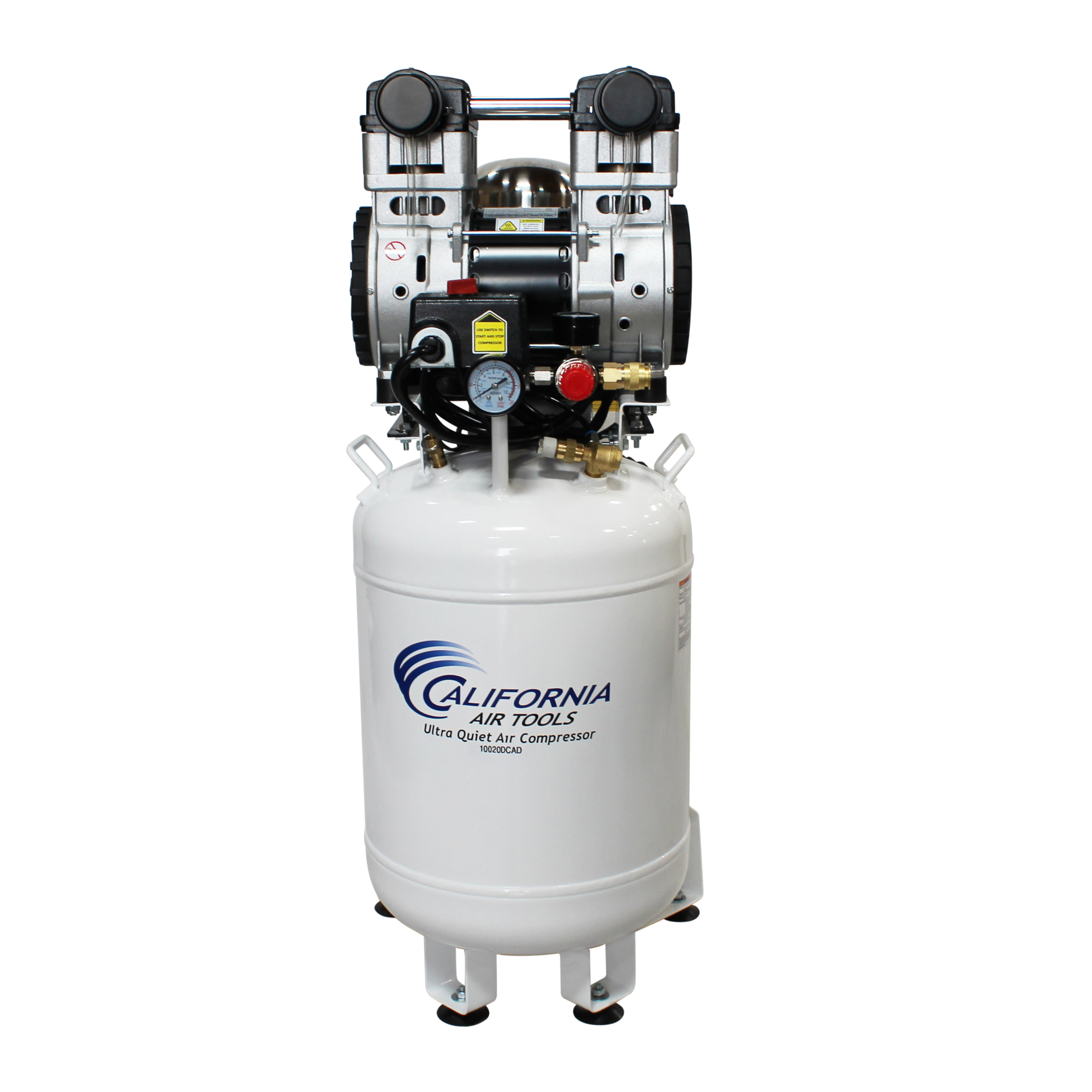 California Air Tools 10020DCAD-22060 Ultra Quiet & Oil-Free 2.0 Hp, 10.0 Gal. Steel Tank Air Compressor with Air Drying System (220V 60Hz)