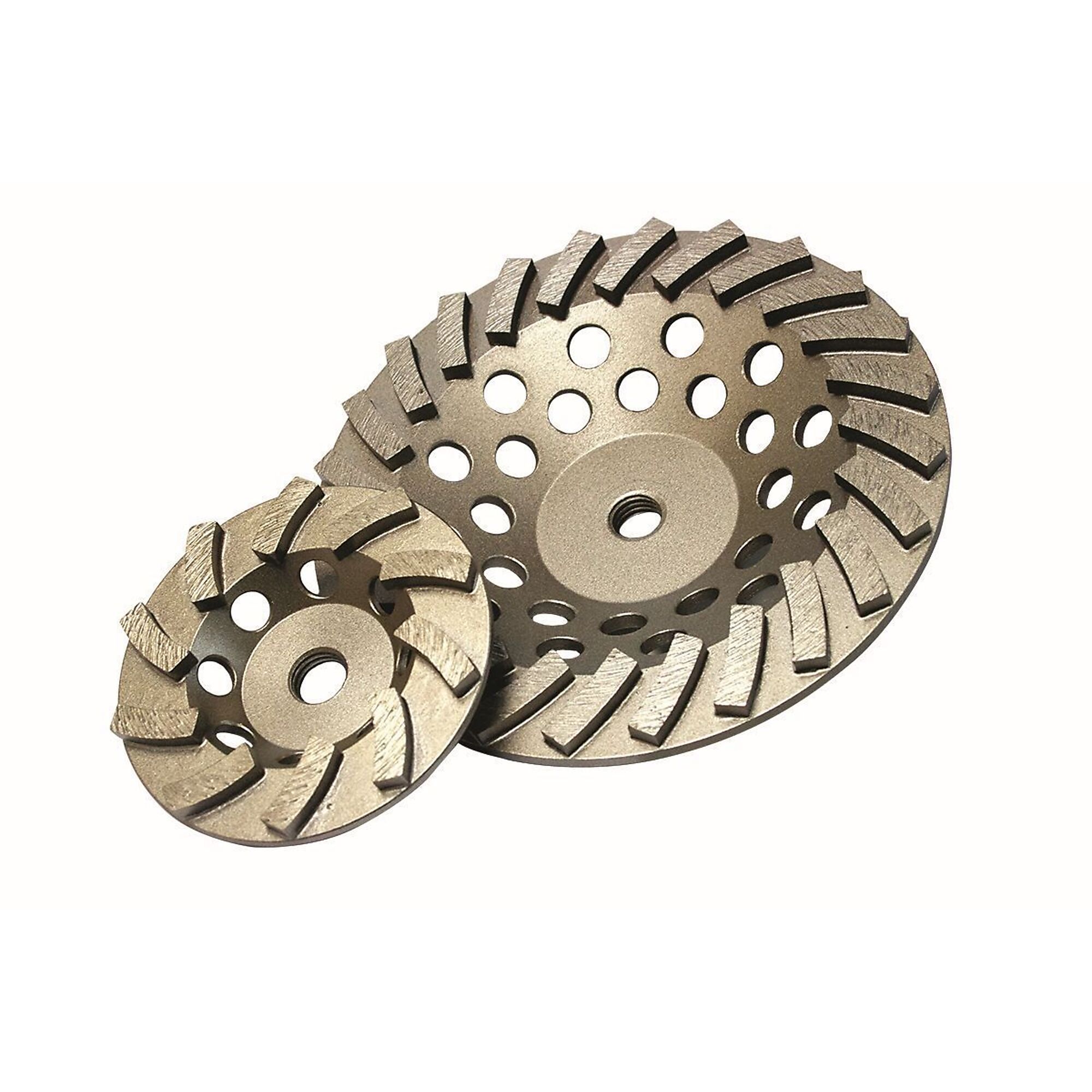 Diamond Delux-Cut Spiral Turbo Diamond Cup Grinder 10 Seg 4" X 5/8" -11