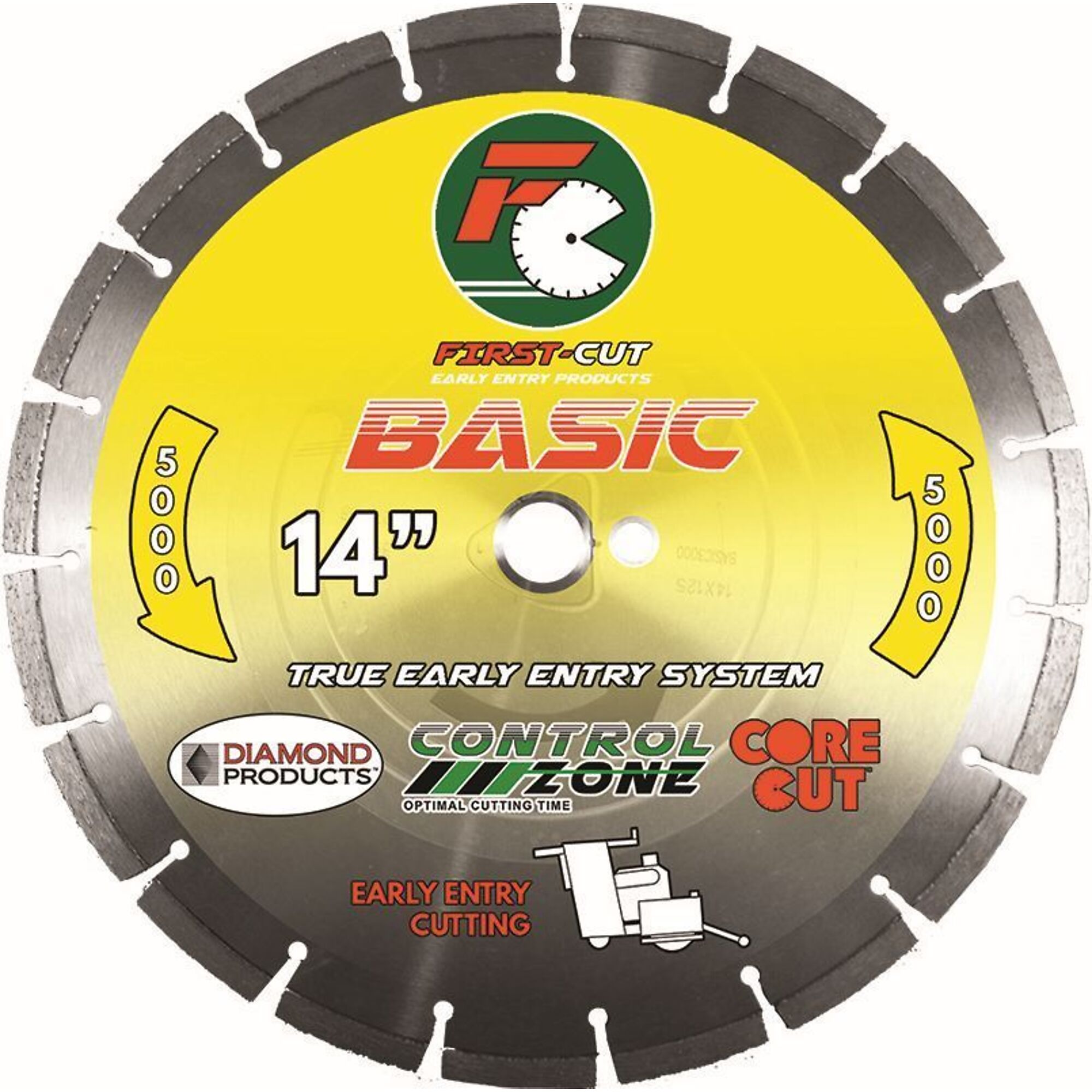 Diamond 10" X .110 X 1" BASIC5000 First-Cut Early Entry Blade With Triangle Knockout & Skid Plate