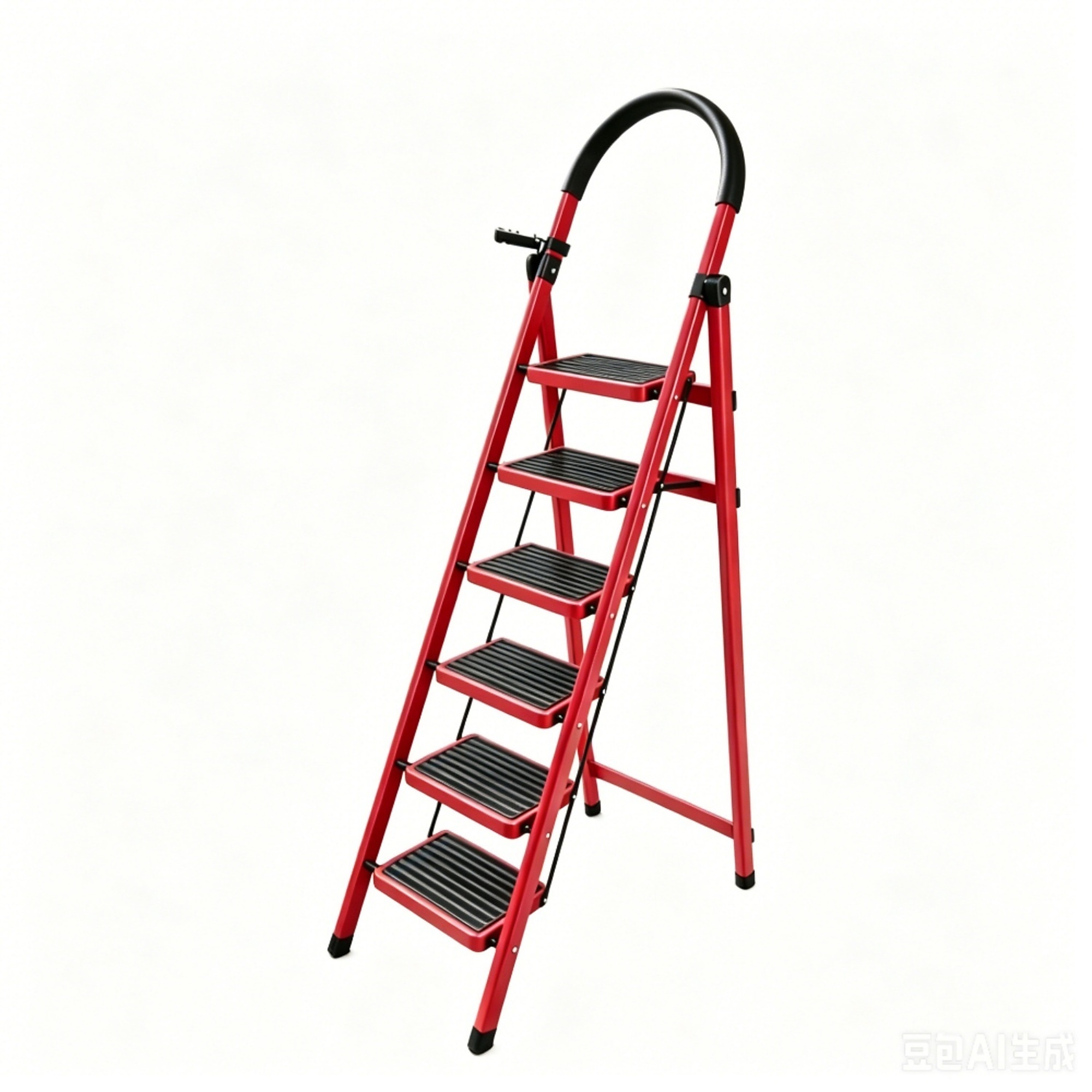 BlackTeck Lightweight Step Ladder — 4.9ft., Carbon Steel, 300-Lb. Capacity, Tool Rack, Non-Marring Feet, Model# N2-TZRD6