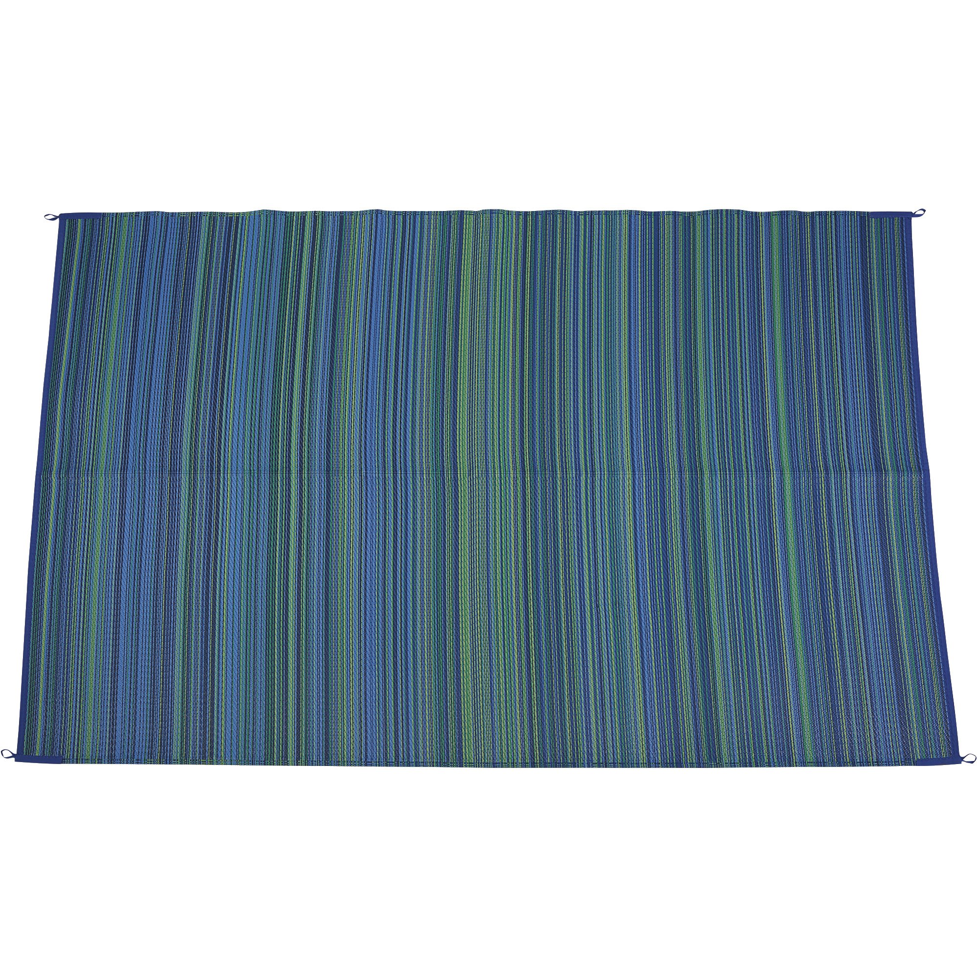 Outdoor Reversible Patio/RV Mat — 9ft. x 12ft., Blue Stripe | Northern Tool
