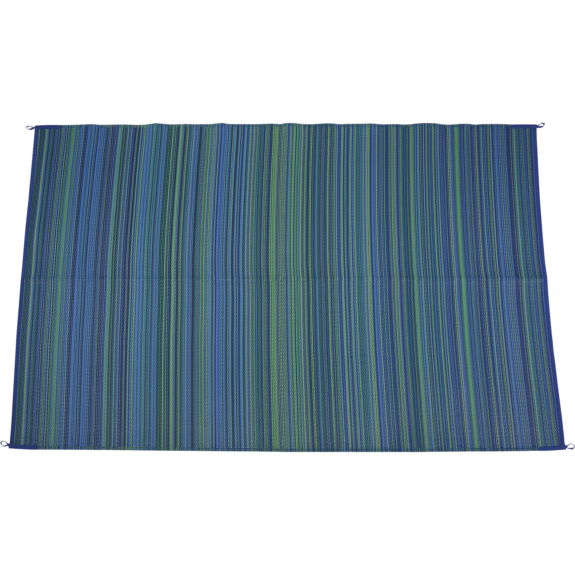 Outdoor Reversible Patio/RV Mat — 9ft. x 18ft., Blue Stripe Northern Tool