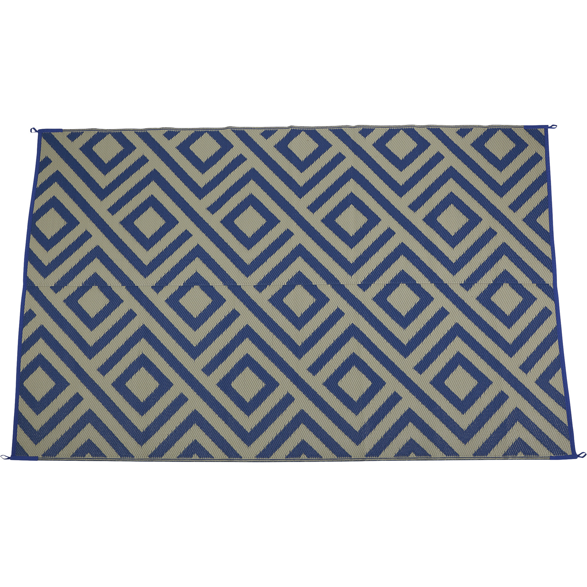 Outdoor Reversible Patio/RV Mat, 9ft. x 12ft., Blue/Tan Northern Tool