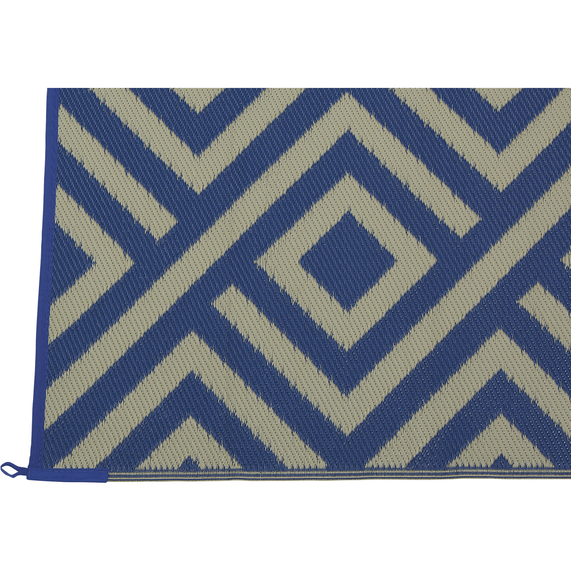 Outdoor Reversible Patio/RV Mat, 9ft. x 12ft., Blue/Tan Northern Tool