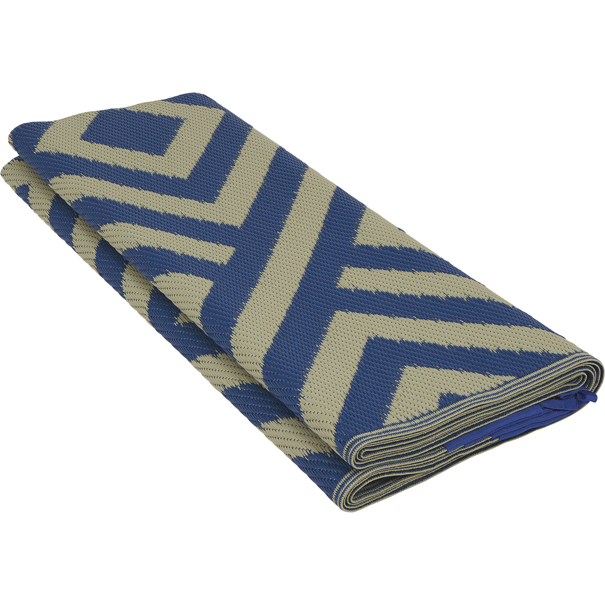 Outdoor Reversible Patio/RV Mat, 9ft. x 12ft., Blue/Tan Northern Tool