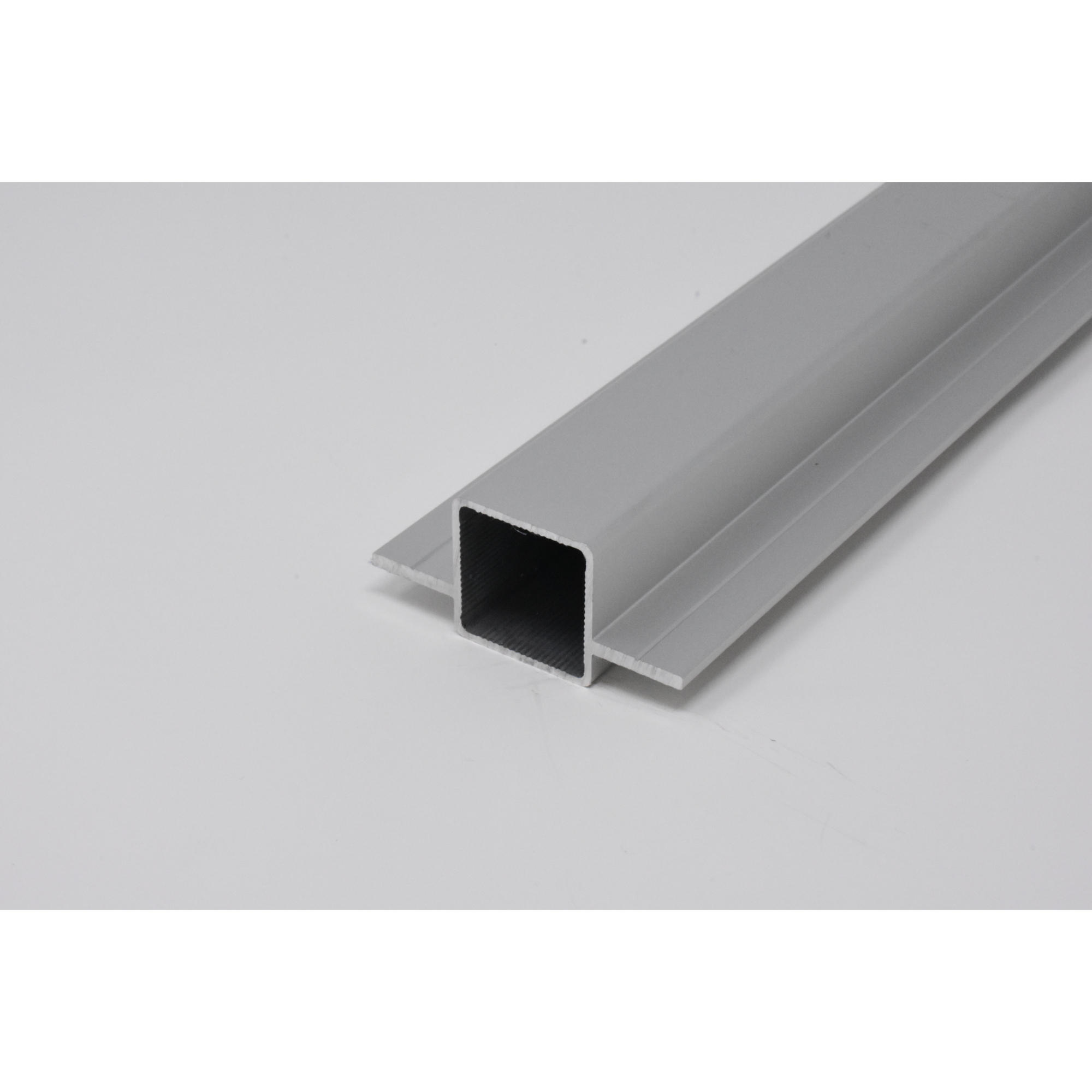 EZTube Extruded Aluminum Tube — 12in. x 1in. x 1in., For 1/4in. Flush Panel, Silver, Model# 100-150-1-1QR