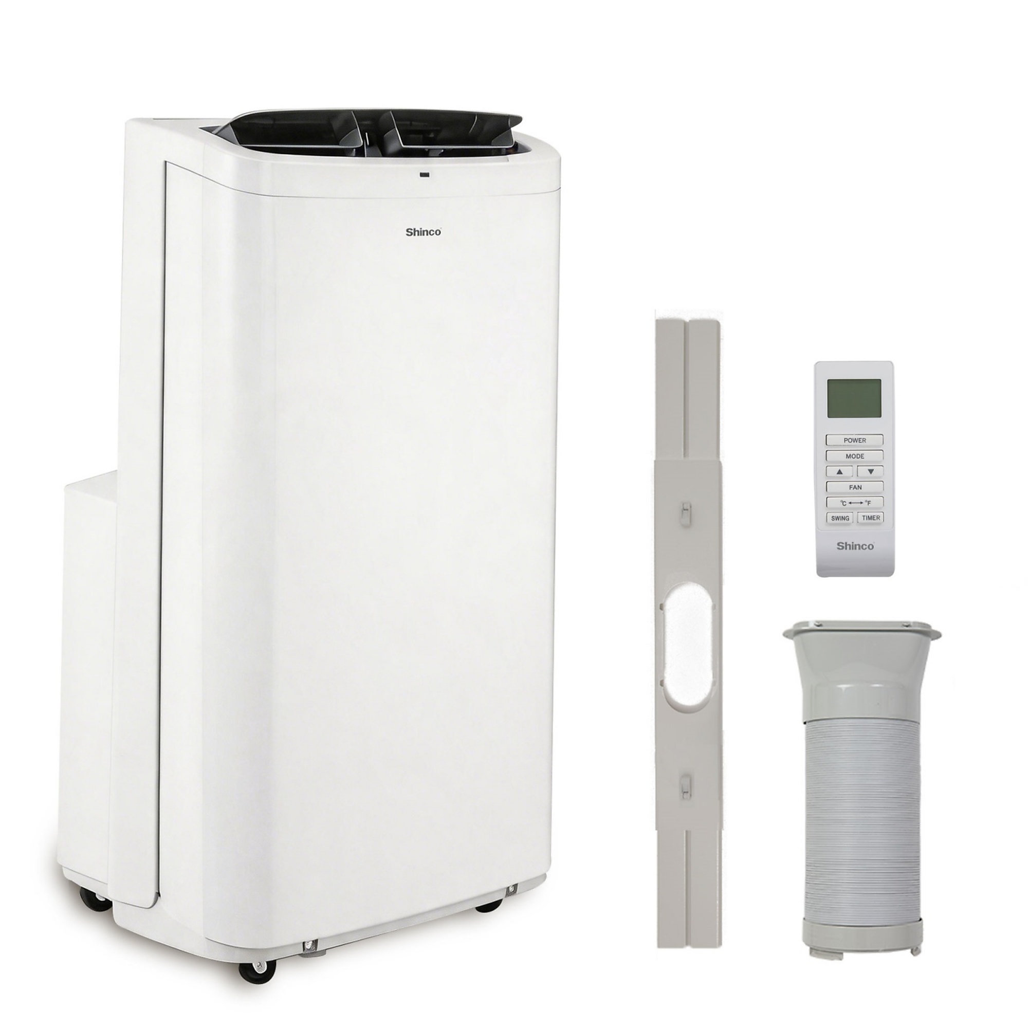 EdenDirect Portable Air Conditioner — 14000 BTU, Cool Dehumidifier Fan Modes, Cools up to 700 sq. ft., Remote Control, Installation Kit, White