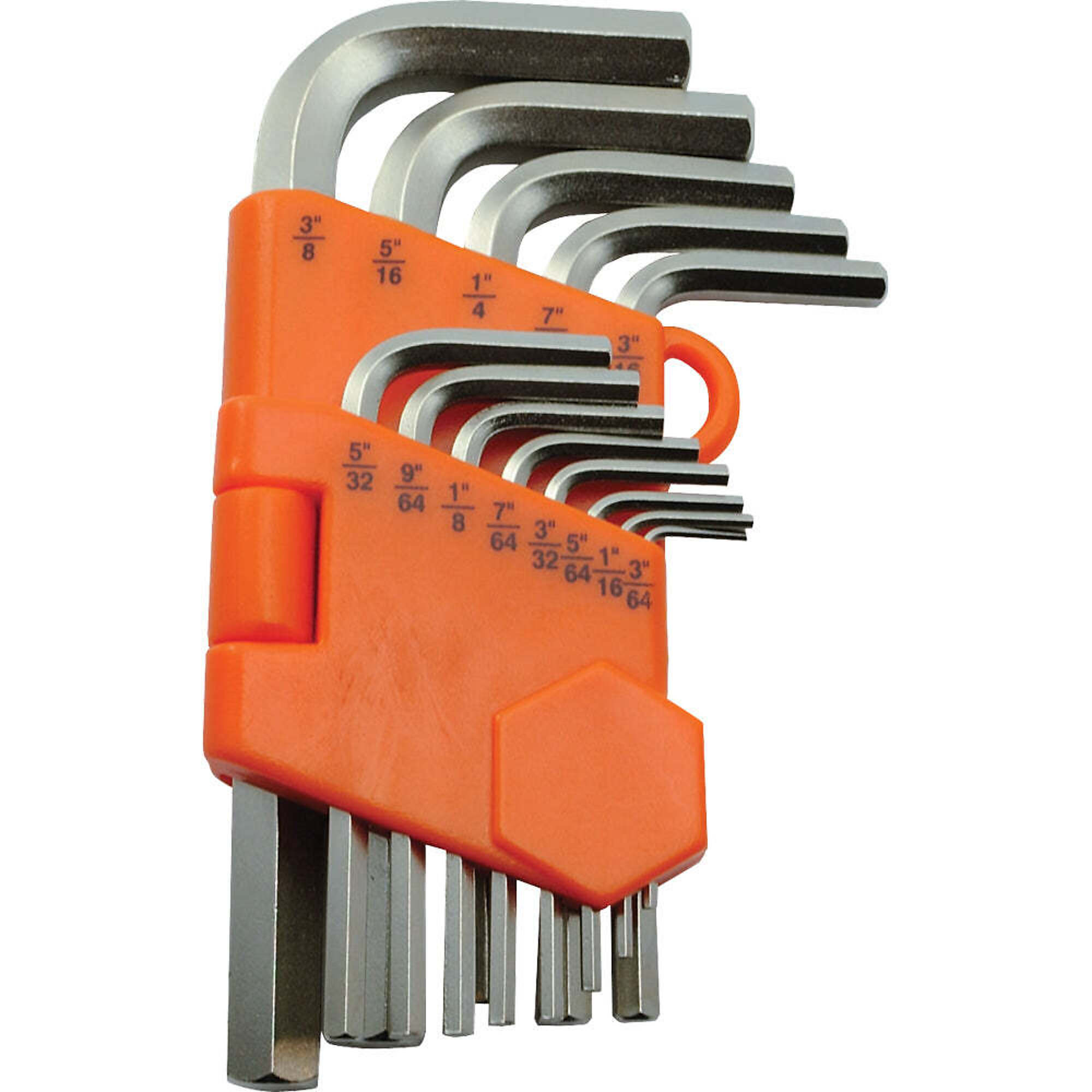Dynamic Tools 13 Piece SAE Regular Hex Key Set, 3/64" - 3/8"