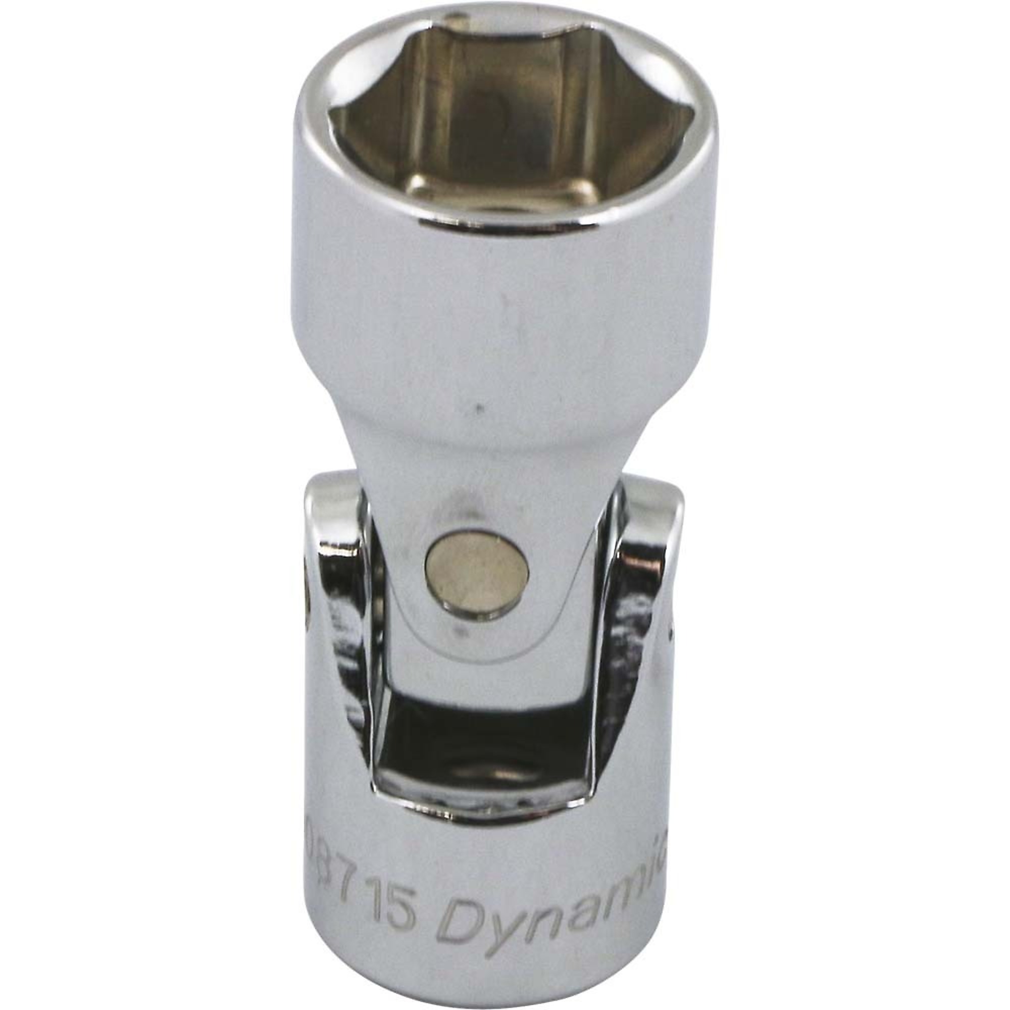 Dynamic Tools Universal Joint Socket — 3/8in. Drive, 6-Point, 15mm, Chrome Finish, Model# D008715