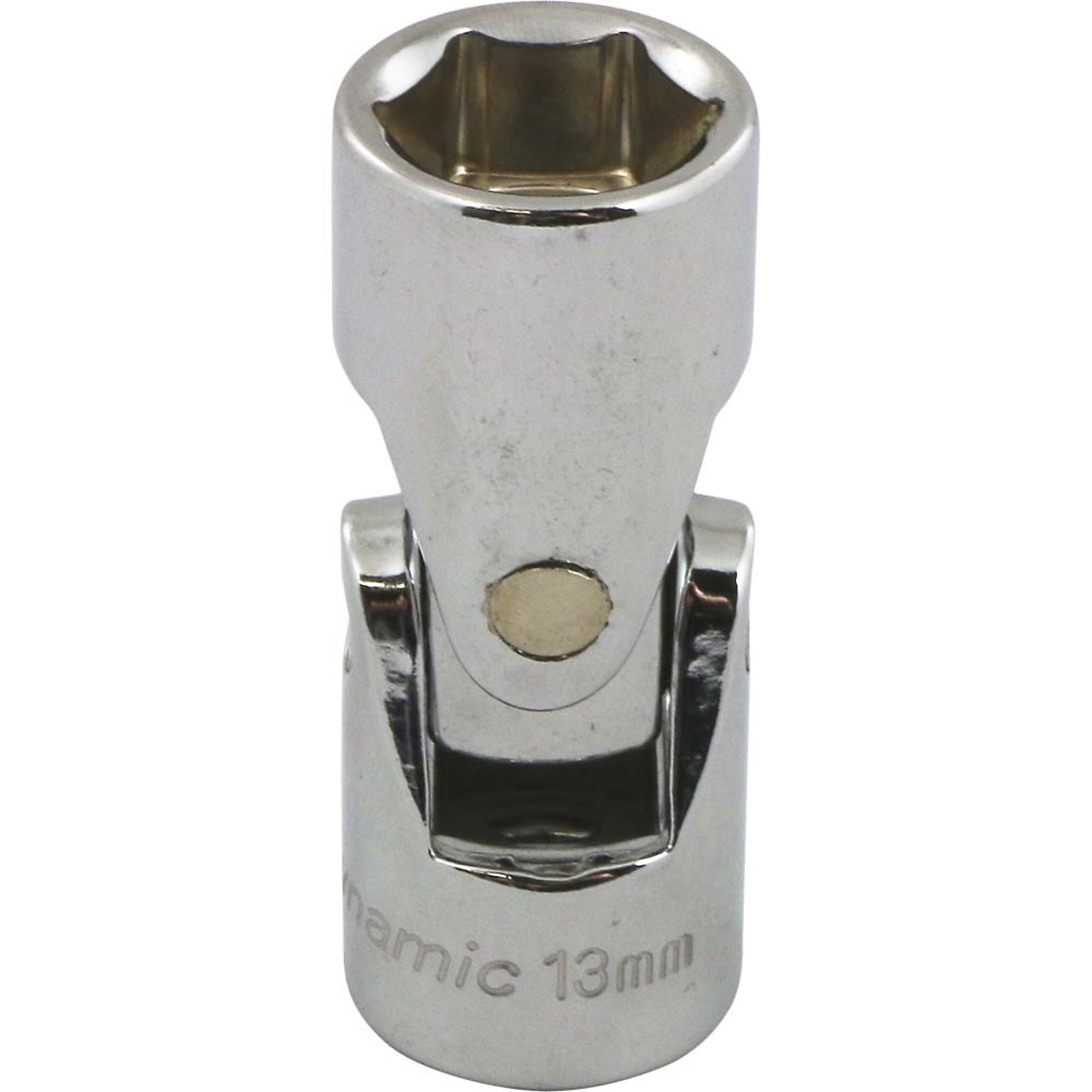 Dynamic Tools Universal Joint Socket — 3/8in. Drive, 13mm, 6-Point, Chrome Finish, Model# D008713
