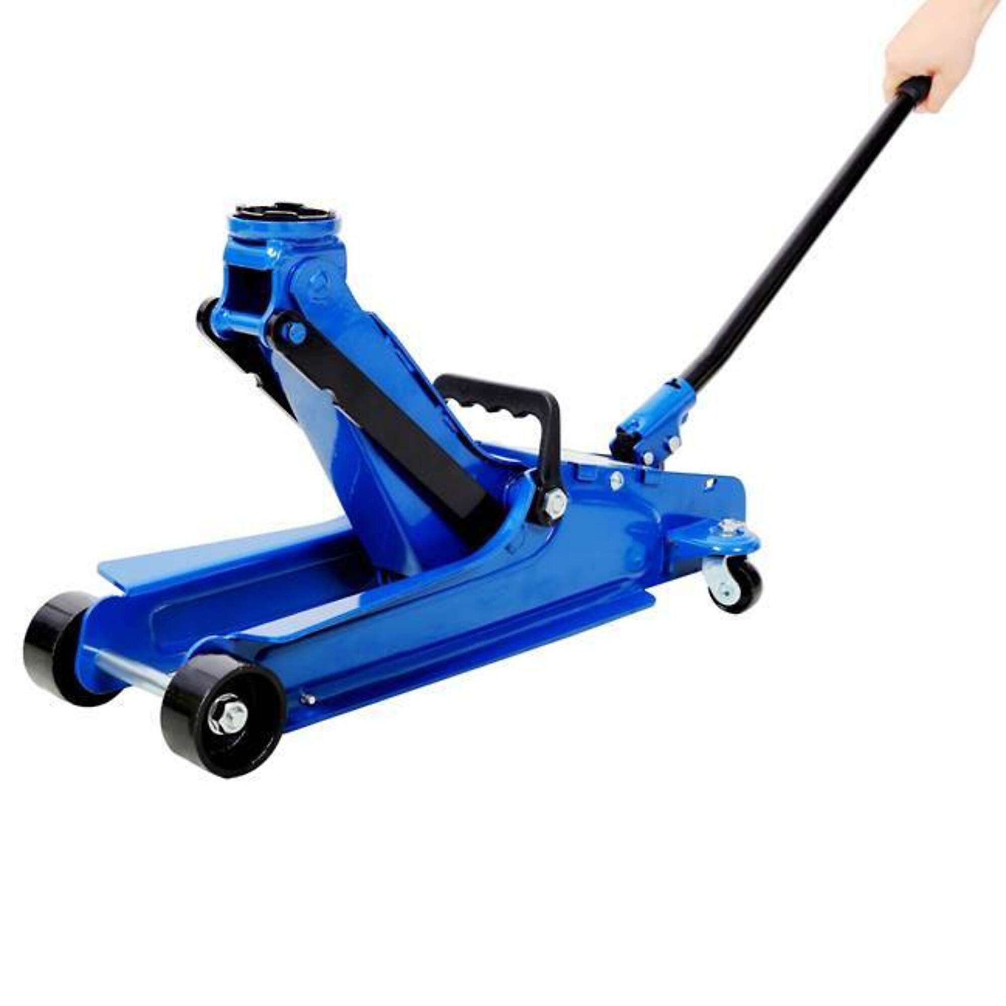 TMB Low-Profile Heavy-Duty Steel Floor Jack — 2.5 Ton Capacity, Model# BAC-W465P190497