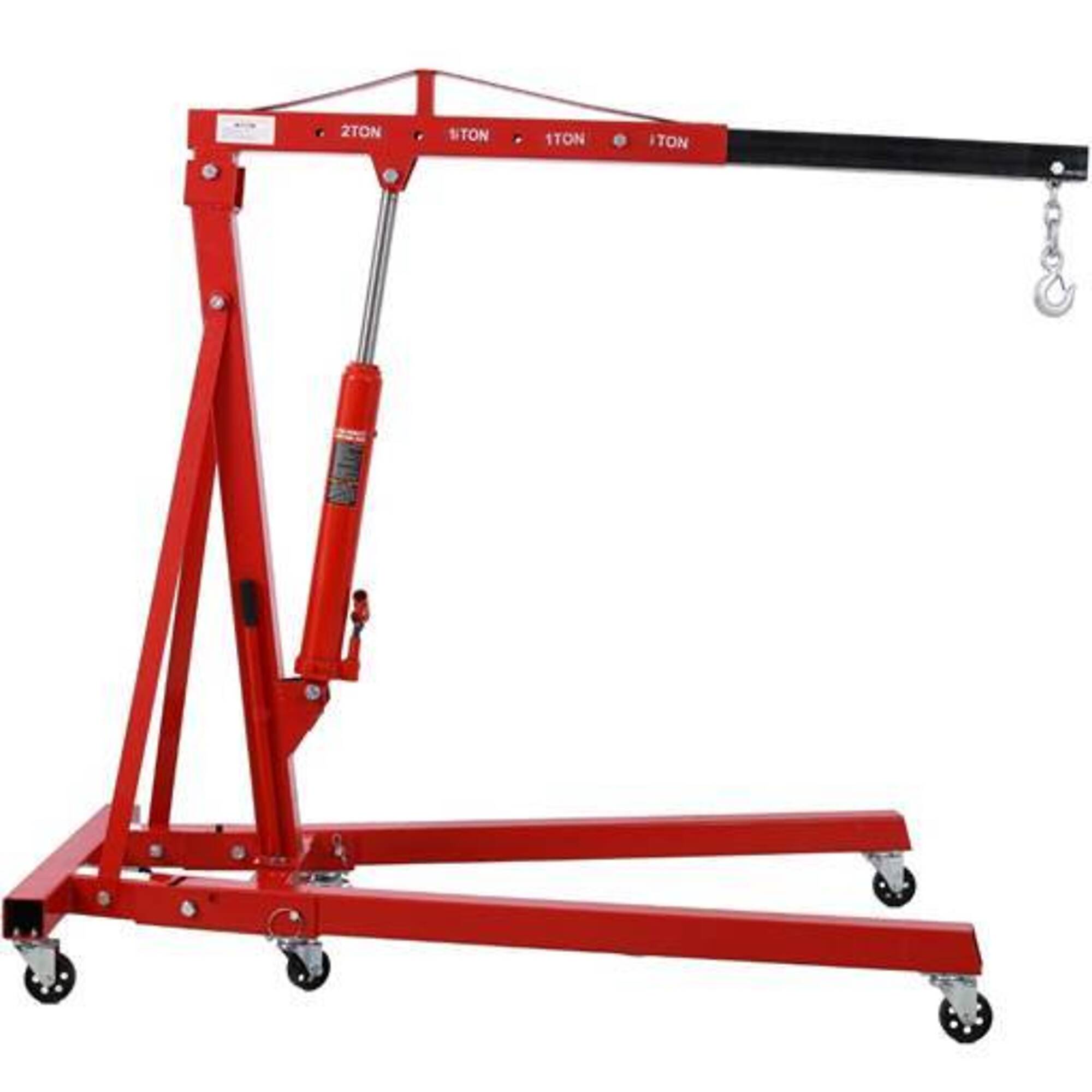 2 Ton Heavy Duty Folding Shop Crane, red, BAC-W465S00028