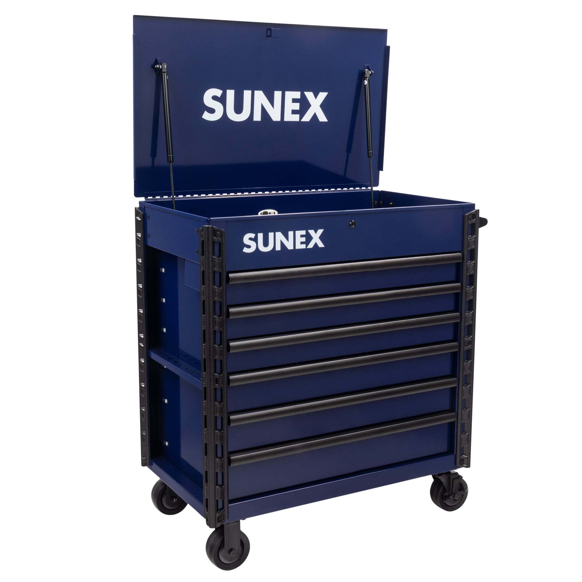 SUNEX TOOLS, Model #8056FDBL - Premium Full Drawer Service Cart - BLUE