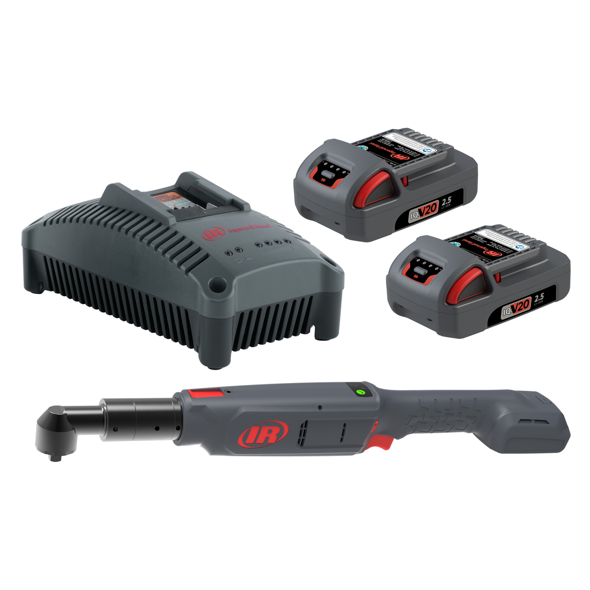 Ingersoll Rand 3/8" 20V Cordless Angle Clutch Tool 2 Battery Kit, 30 Nm, 300 RPM, Non-Programmable, QCN2A30S6-K2