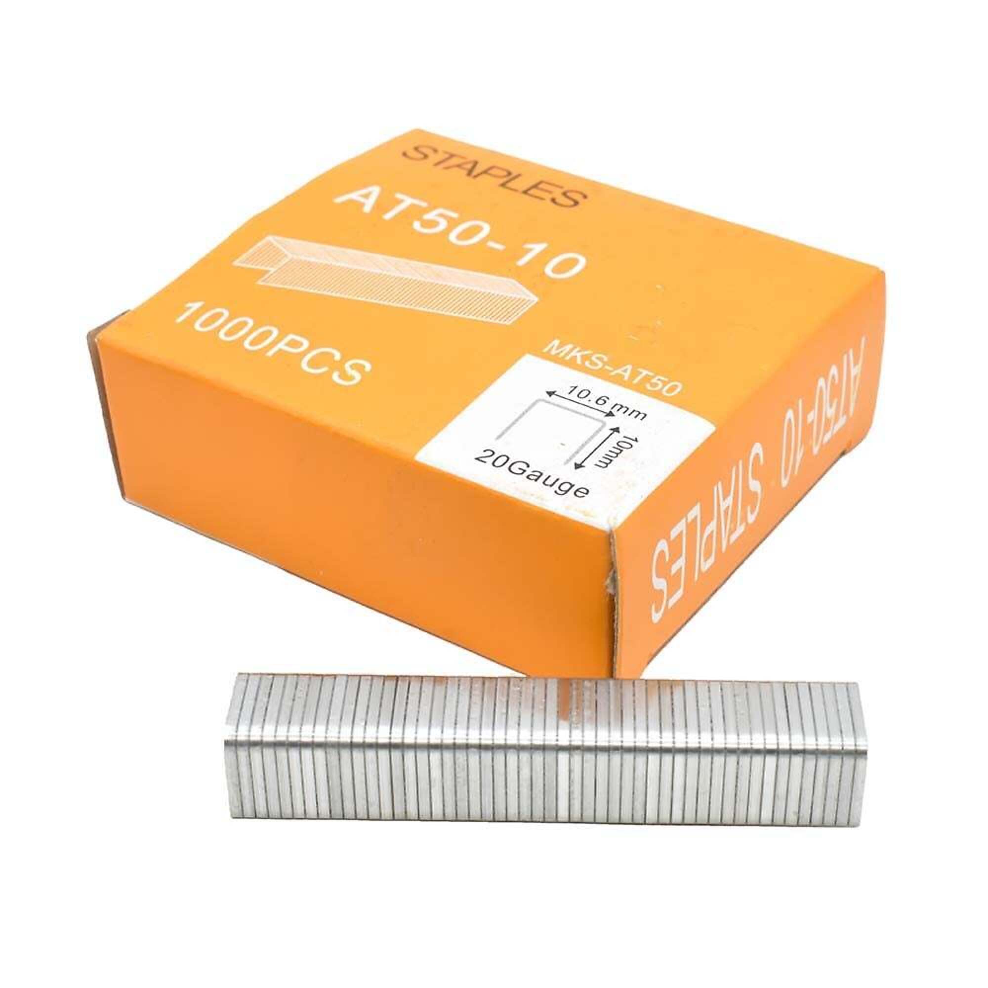 Air Locker AT50-10 T50 20 Gauge 3/8 Inch Long x 3/8 Inch Crown Galvanized Fine Wire Steel Staples (1,000-Pack)