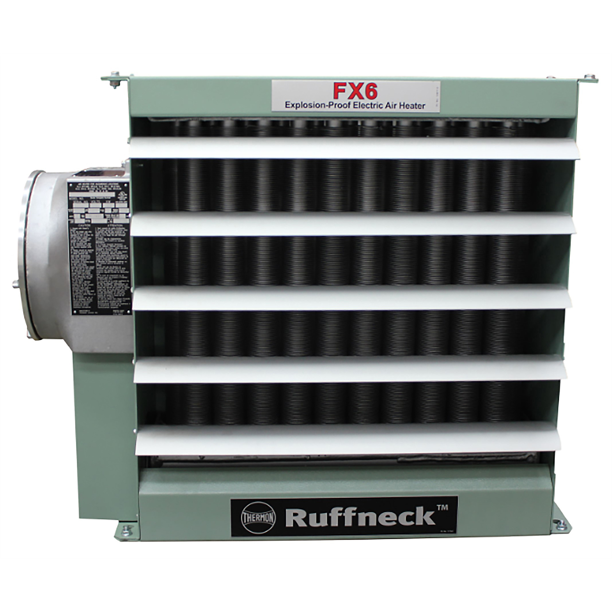 Ruffneck™ FX Series Explosion-Proof Forced Air Heater c/w T'stat & Disc. Switch, 20kW, 480V, 3Ø, Temp Code T3B