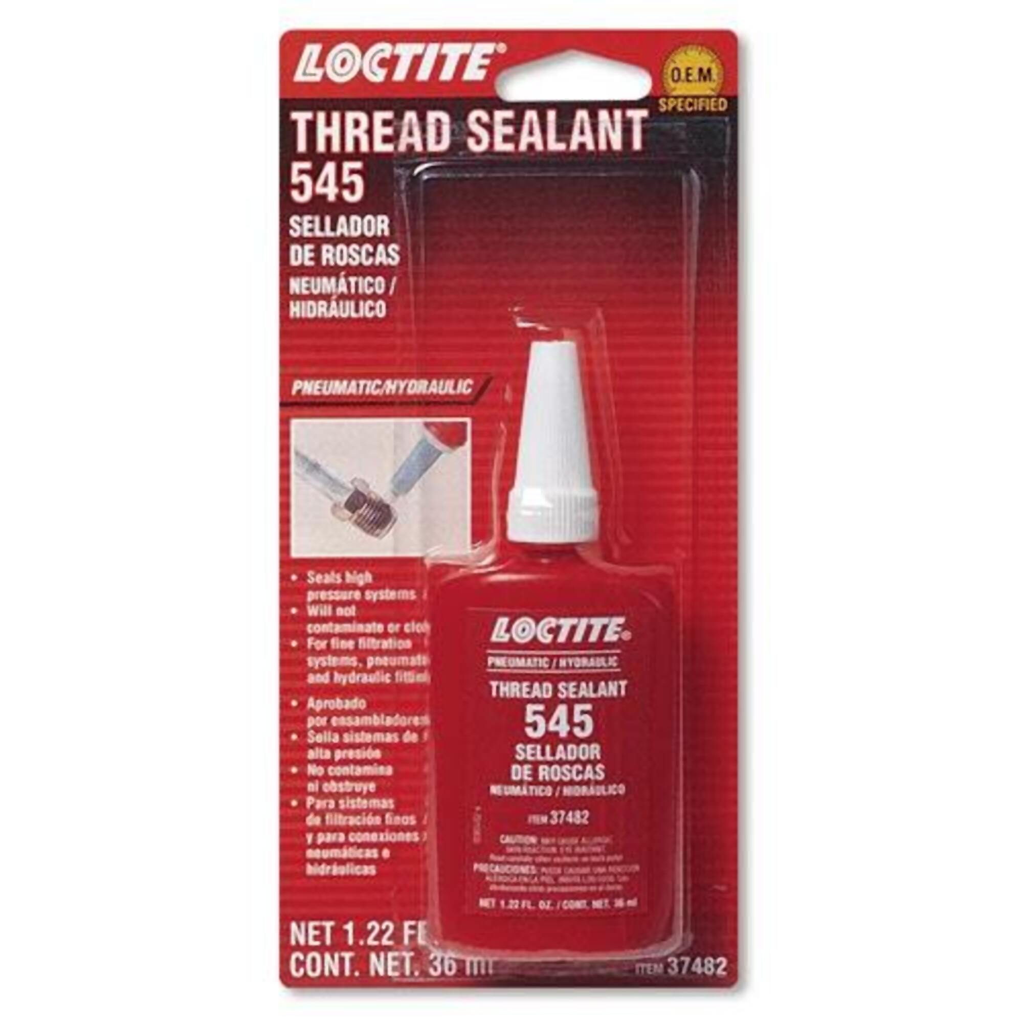 Loctite 545 Thread Sealant Pneumatic/Hydraulic 36ml Bottle, 6PK