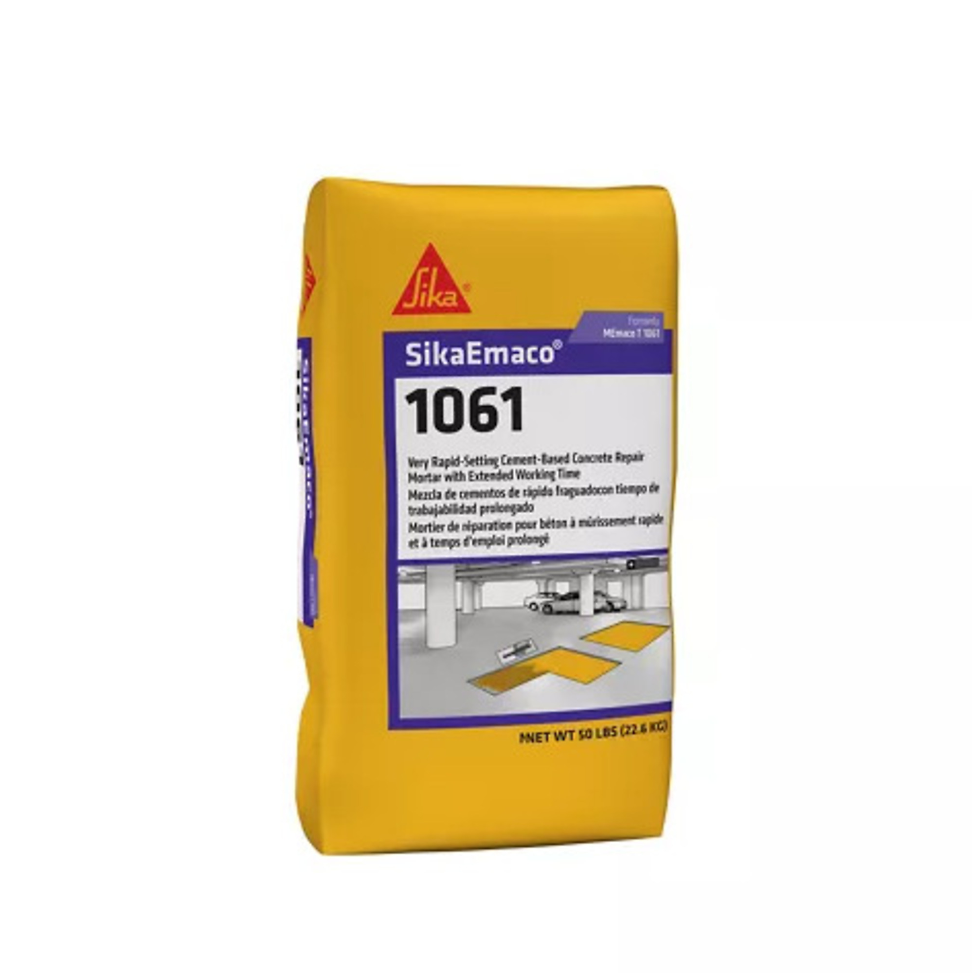 SikaEmaco-1061 Rapid-Setting Cement-Based Concrete Repair Mortar with Extended Working Time 50LB, 60PK