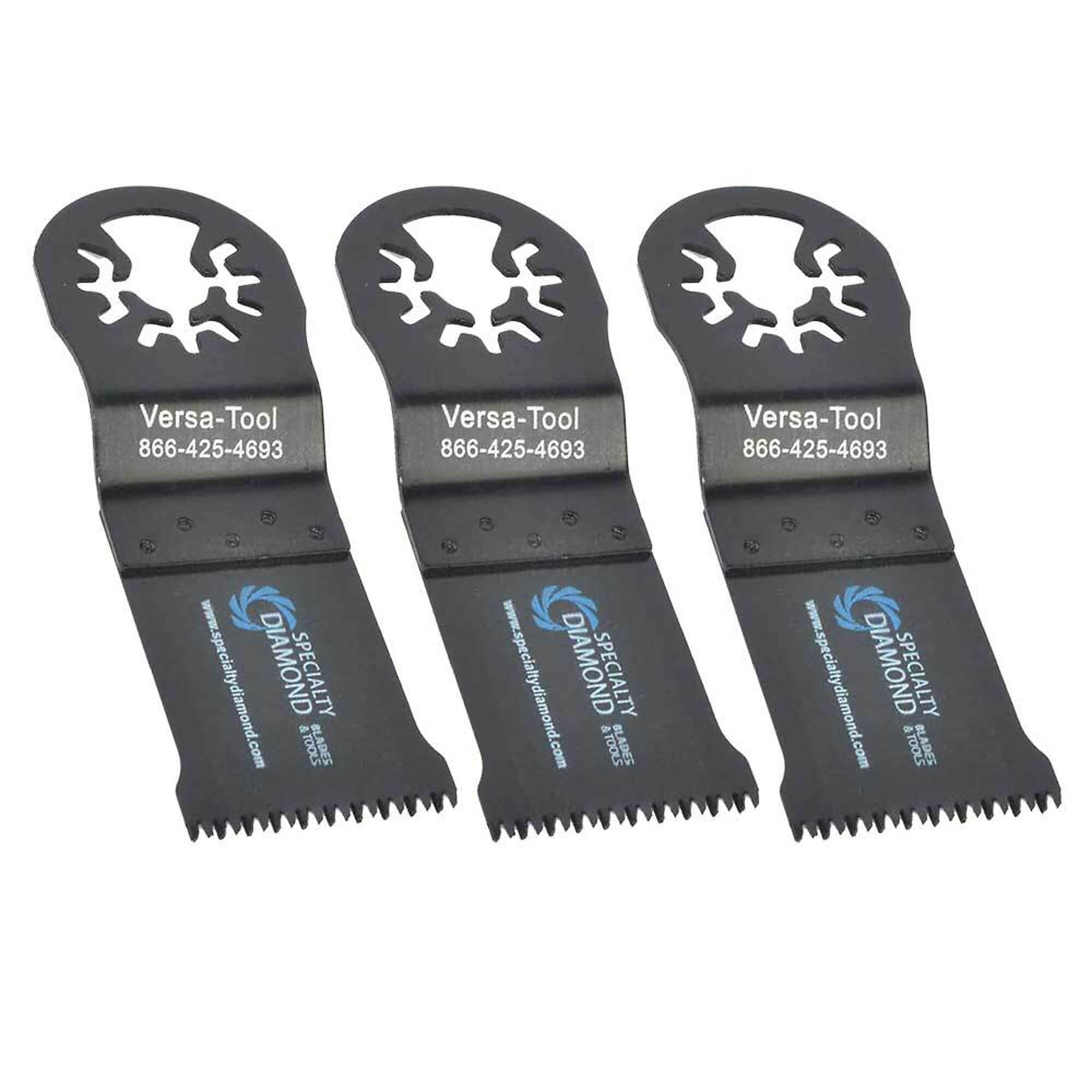 Versa Tool AB3C-D 35mm Japan Cut Tooth HCS Multi-Tool Saw 3 Blade Display Pack Fits Fein Multimaster, Dremel, Bosch, Craftsman, Ridgid Oscillating Tools