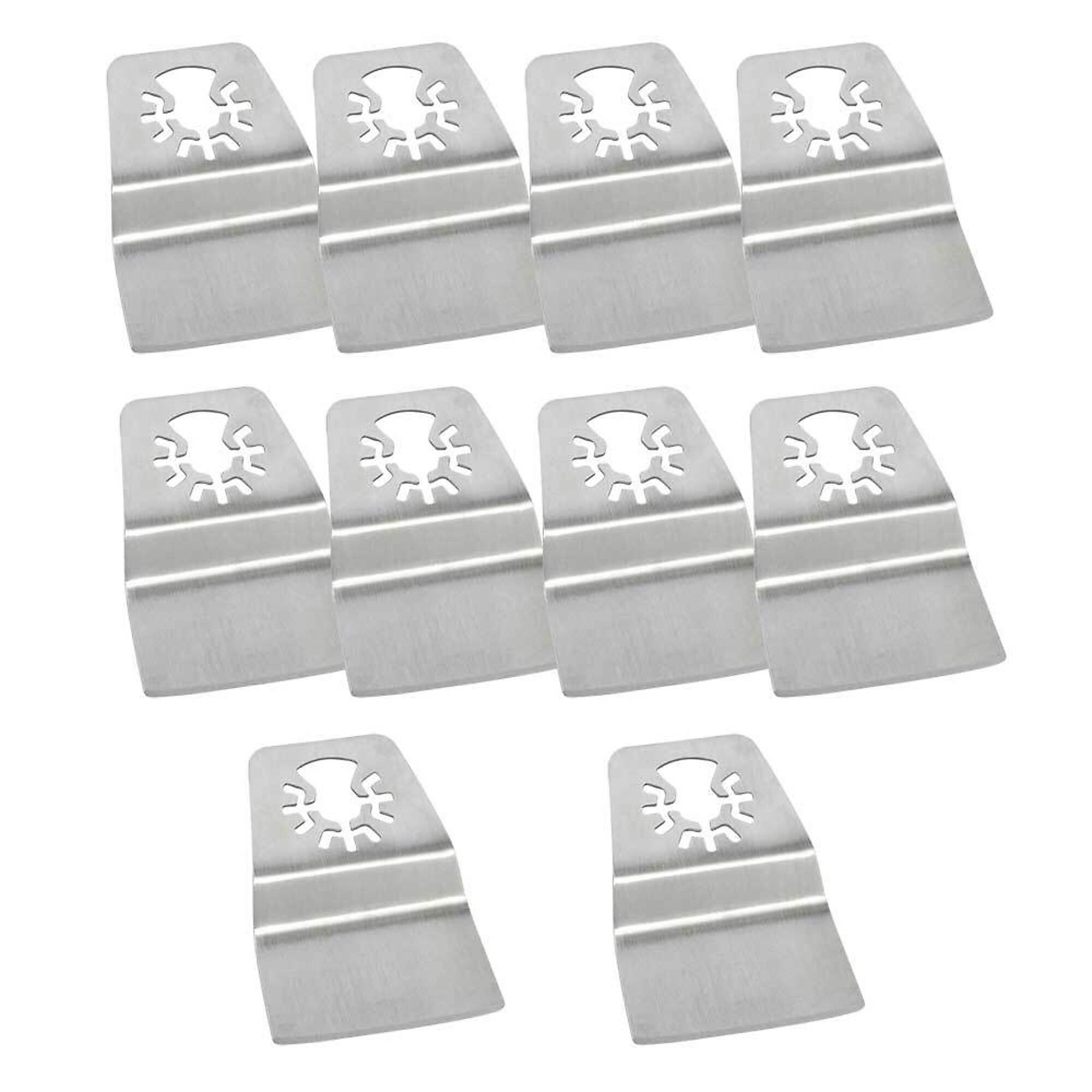 Versa Tool AB10M 52mm Flush Cut (8mm Offset Mount) Stainless Steel Scraper Fits Fein Multimaster, Dremel, Bosch, Craftsman, Ridgid Oscillating Tools - 10/Pack
