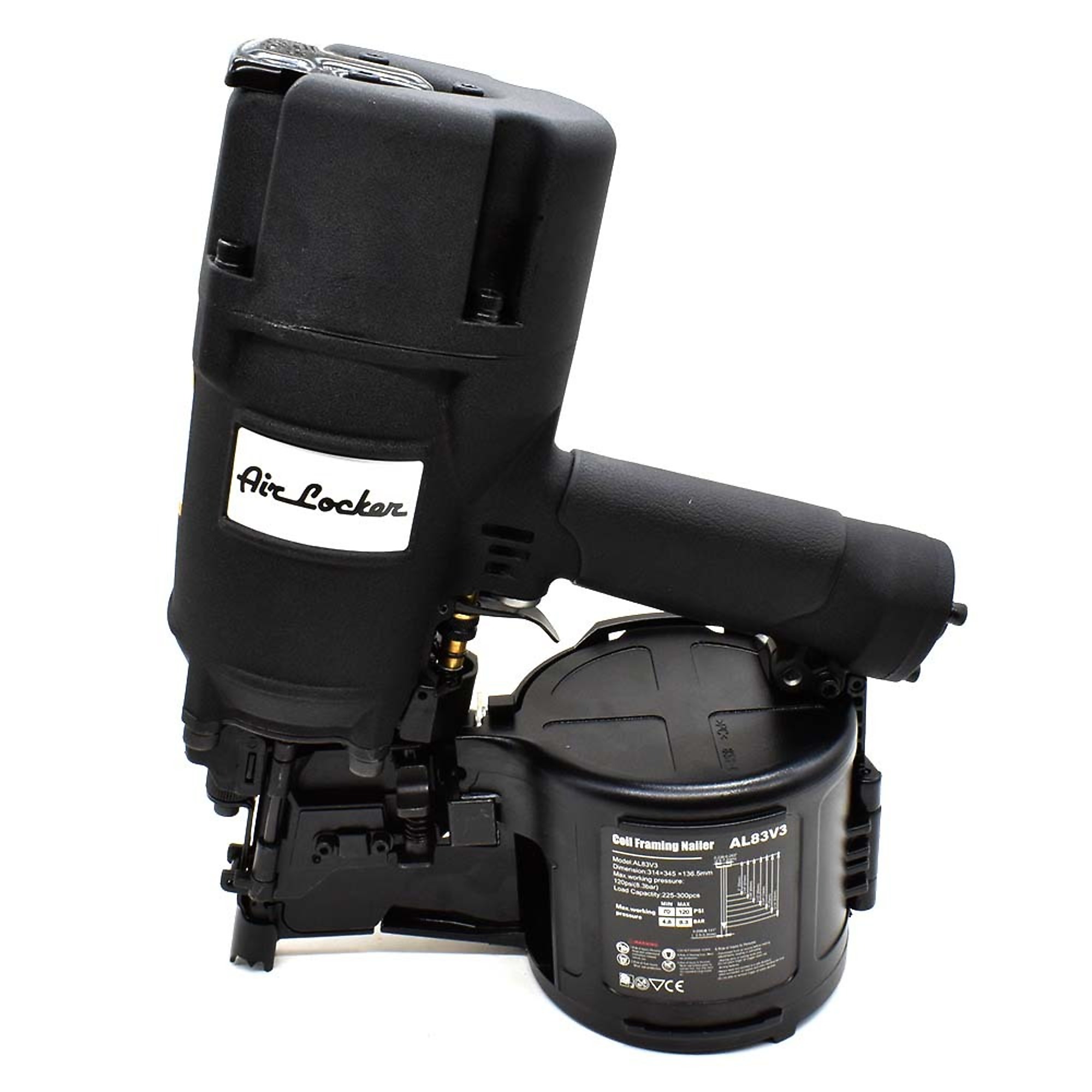 Air Locker AL83V3 3-1/4 Inch Full Round Head Coil Framing Nailer