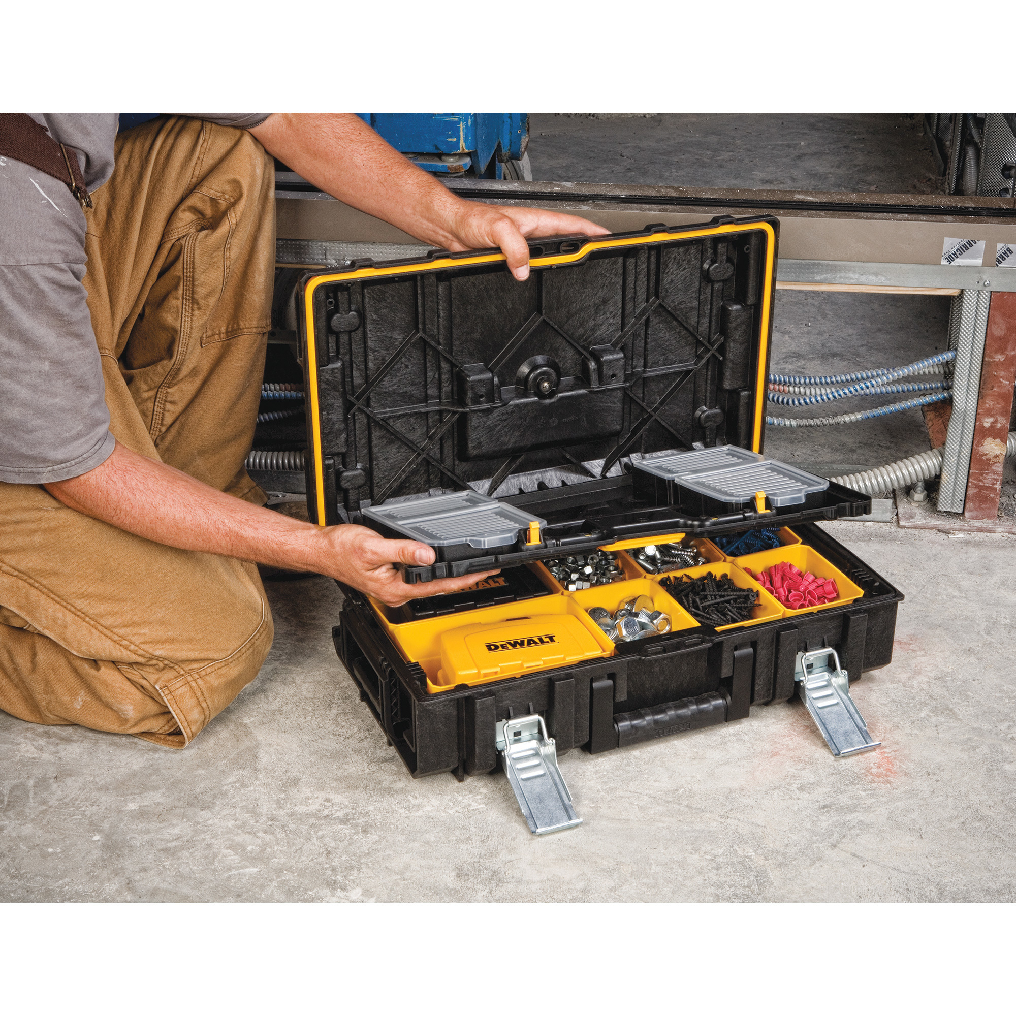 DEWALT DS150 ToughSystem Storage Box, 21 3/4in.W x 13 1/8in