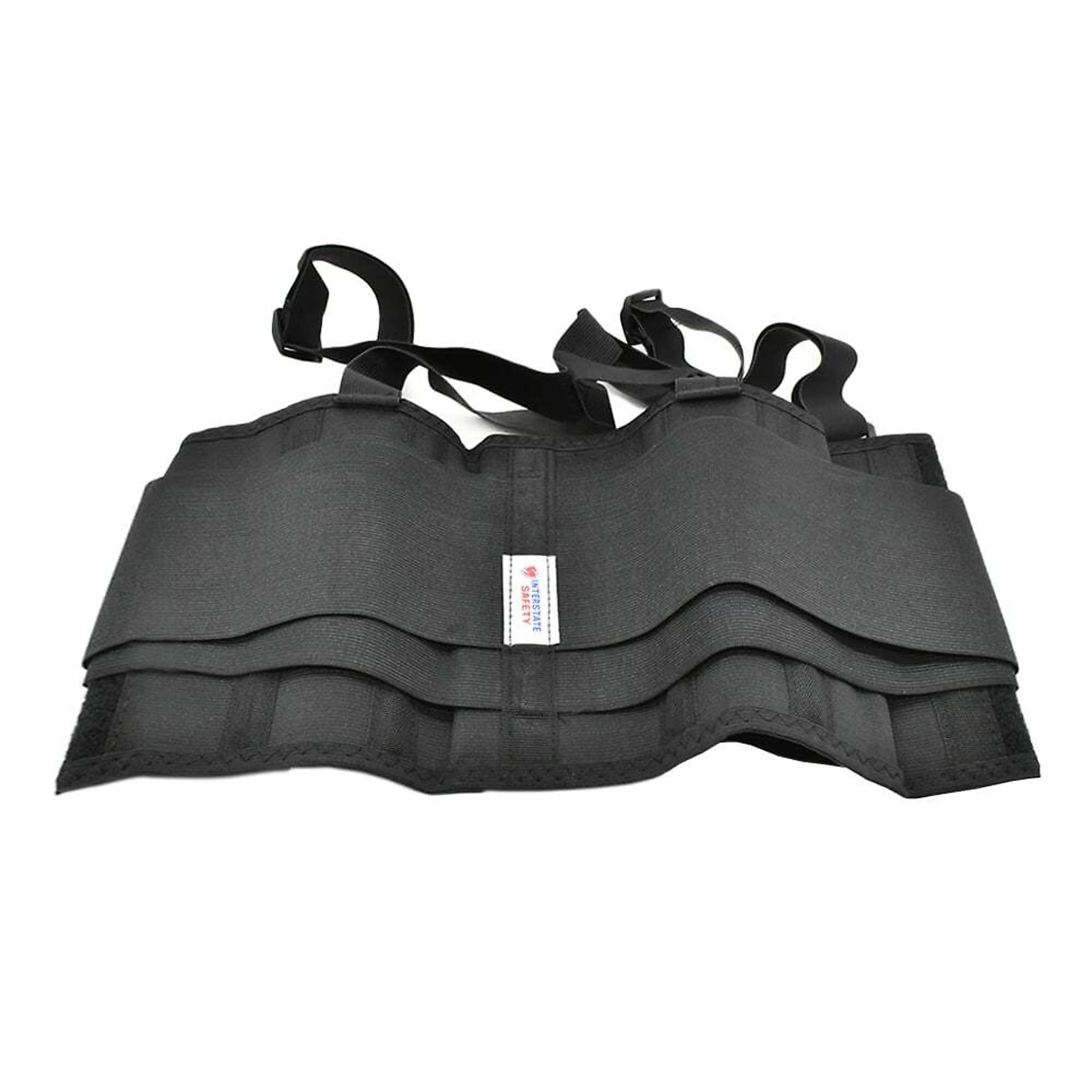 Interstate Safety 40150-L Economy Double Pull Elastic Back Support Belt with Adjustable Shoulder Straps - Large