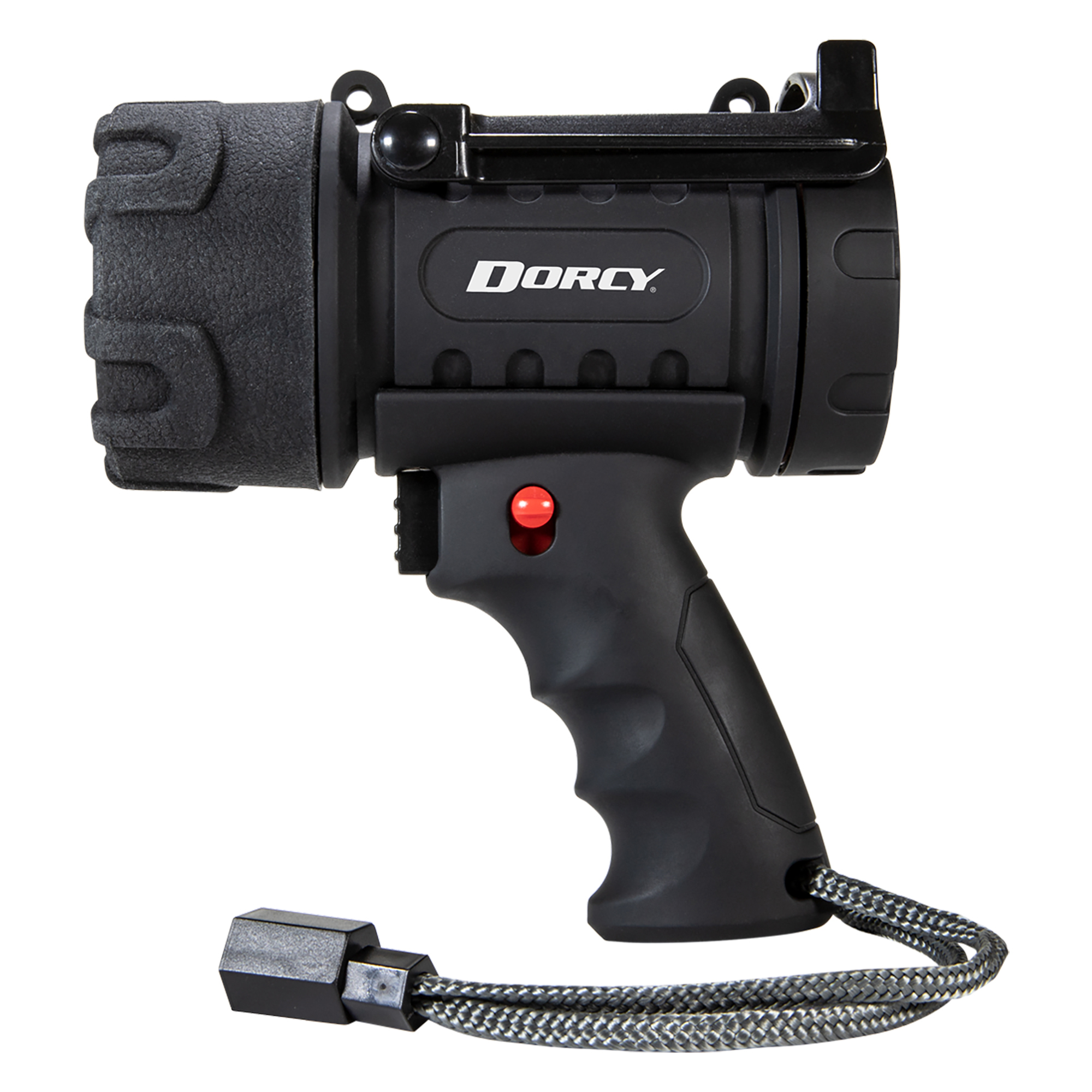 Dorcy Pro Rechargeable Spotlight, 500 Lumens, LED, IP65 Water-Resistant, Fold-out Stand, up to 1,260-Ft. Beam Distance, up to 6.75 Hours Run Time