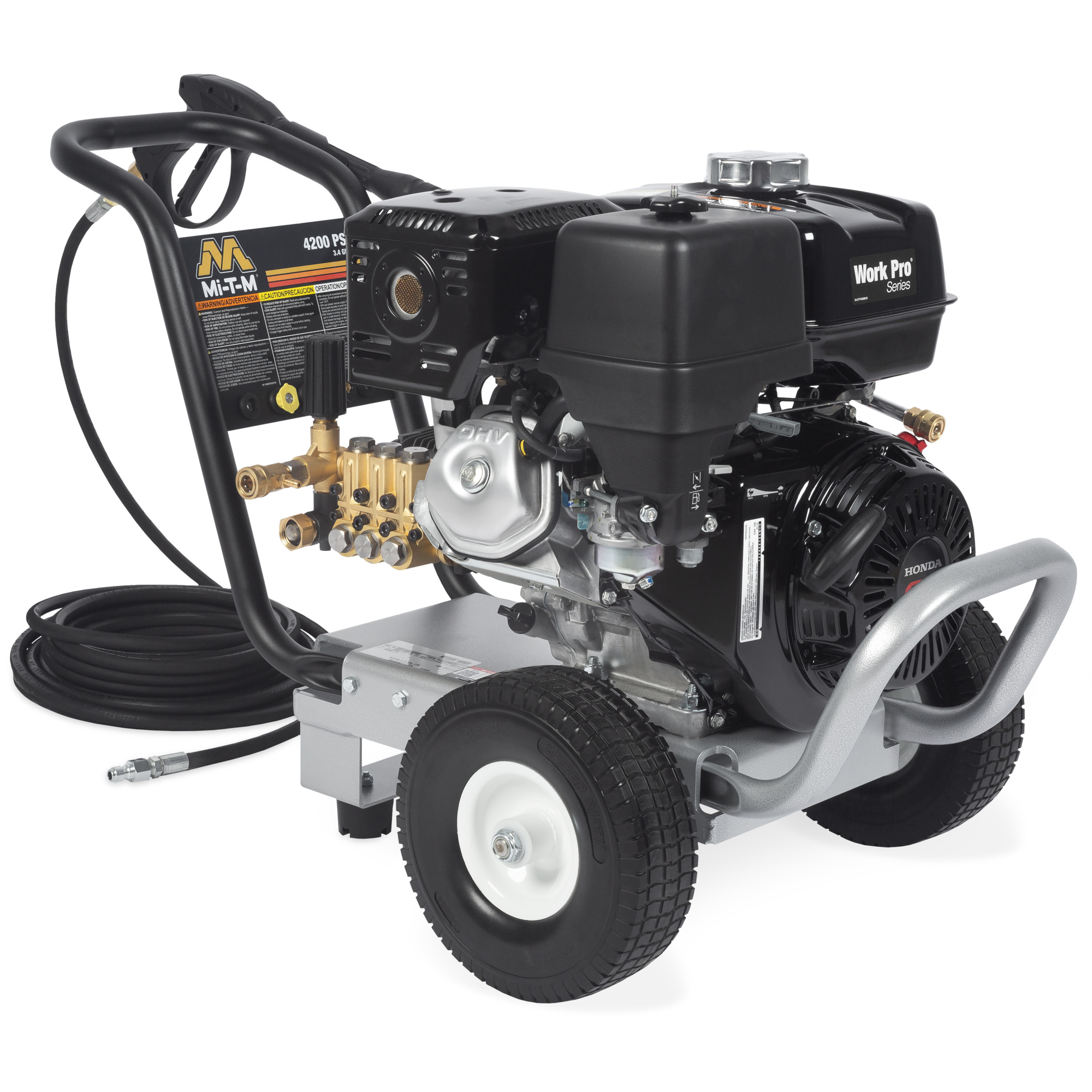 Mi-T-M Work Pro Series Gasoline Direct Drive Cold Water Pressure Washer - 4200 PSI, 3.4 GPM, Commercial Model# WP-4200-0MHB