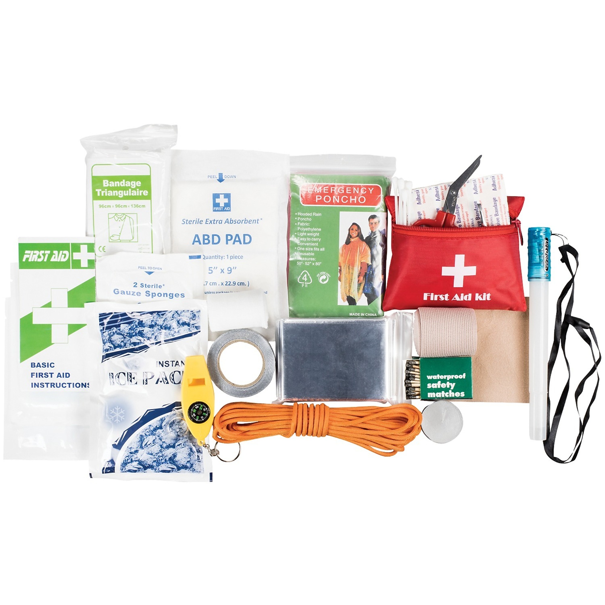 LifeGear 130-Piece Dry Bag First Aid and Survival Kit