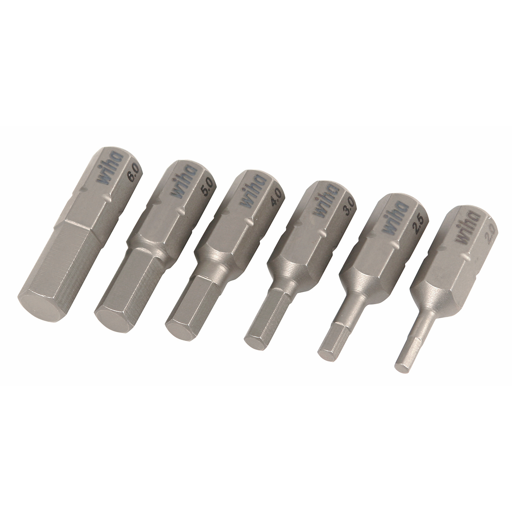 Wiha Tools 6 Piece Hex Insert Bit Set - Metric , Model# 71397