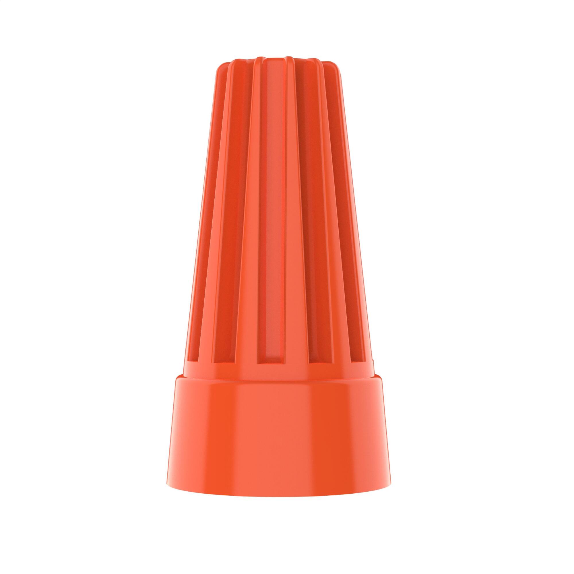IDEAL, Orange WireTwist® WT3 Wire Connectors, Positive grip shell designed for quick installation, Fixed square-wire spring delivers secure connections, Deep skirt design, wire combinations ranging from 2 #18 AWG to 2 #14 AWG, WT3-1