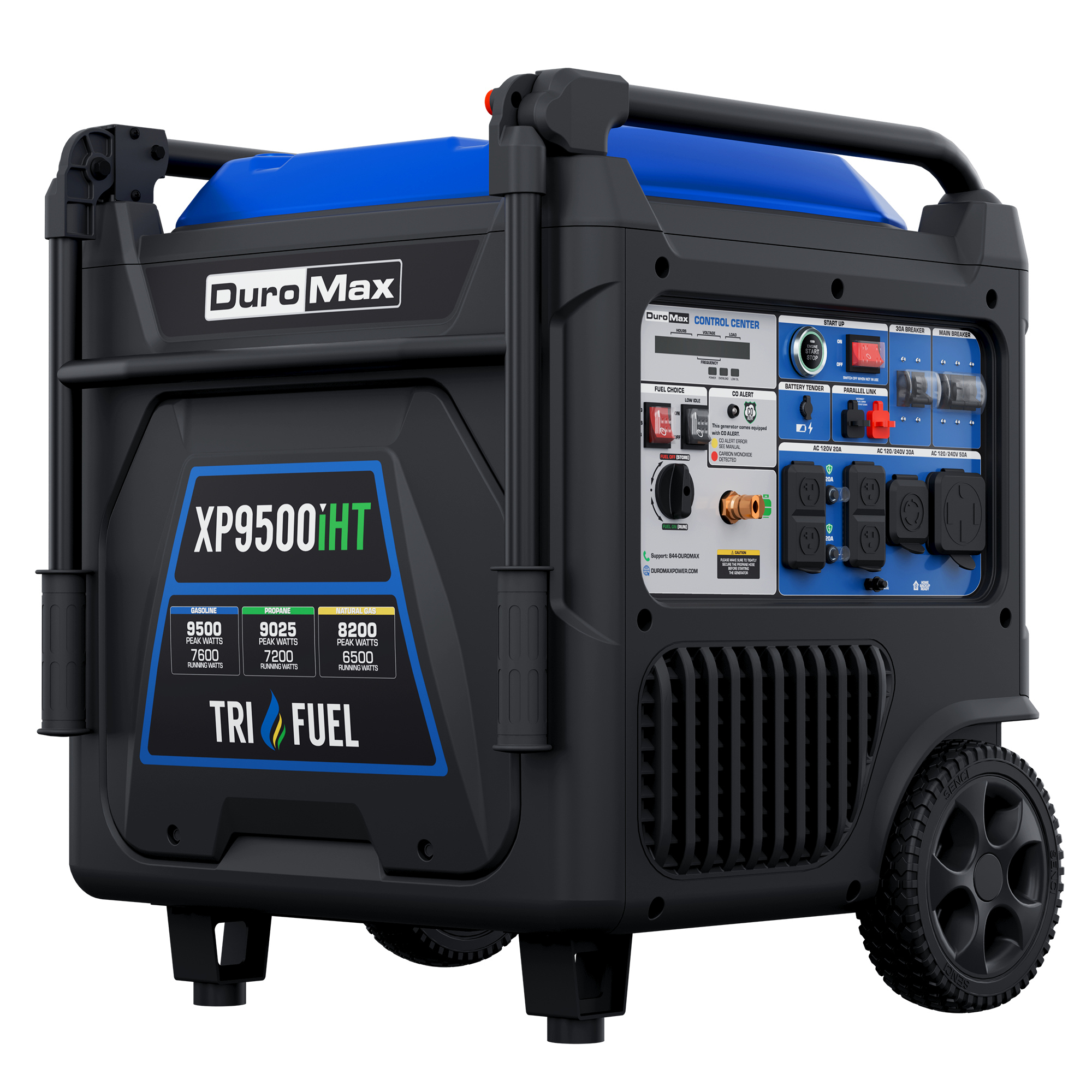 9,500 Watt Tri Fuel Portable Digital Inverter Generator with Remote Start