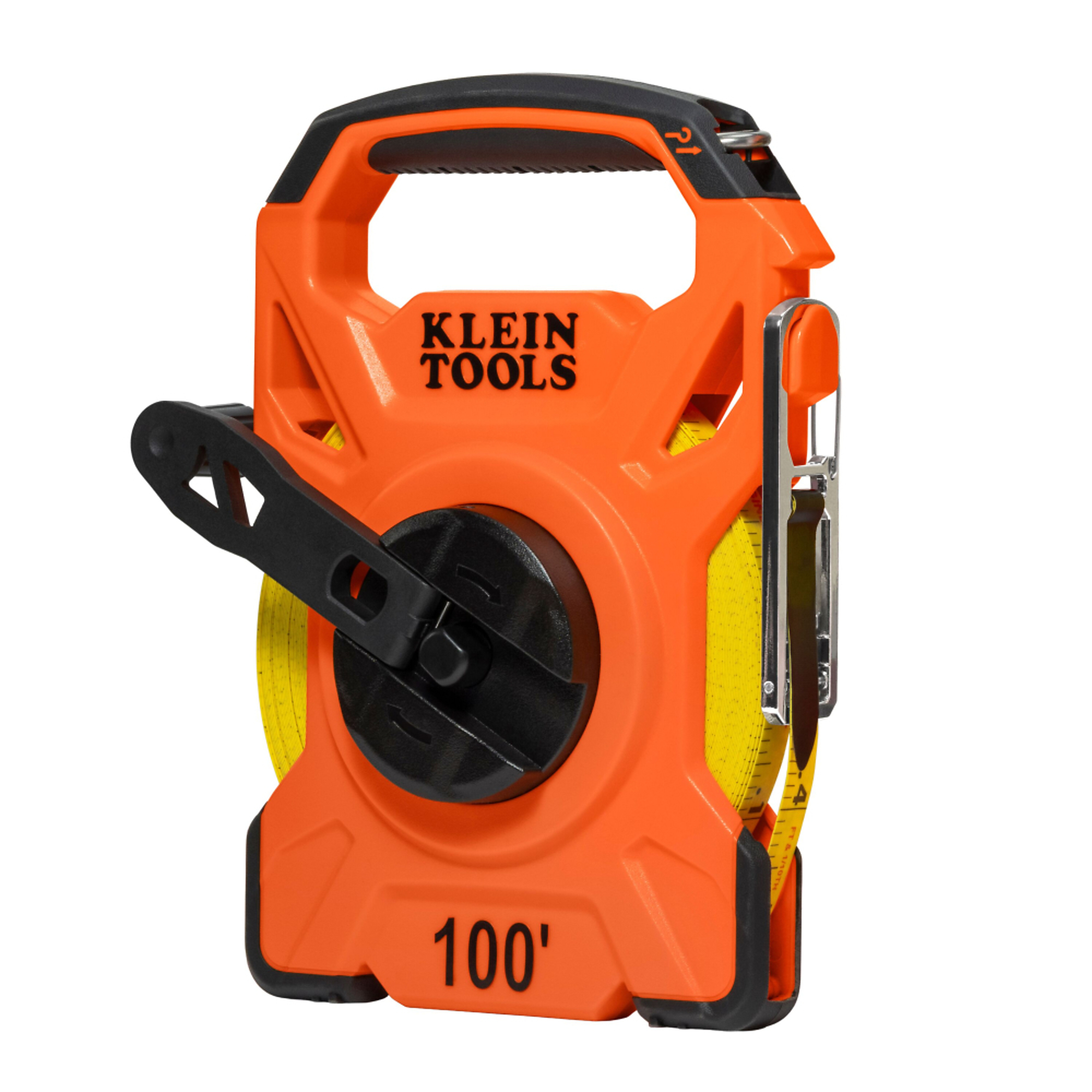 100-Foot Open Reel Tape Measure with Single Hook and Carabiner, Klein Tools Model# 94100RT