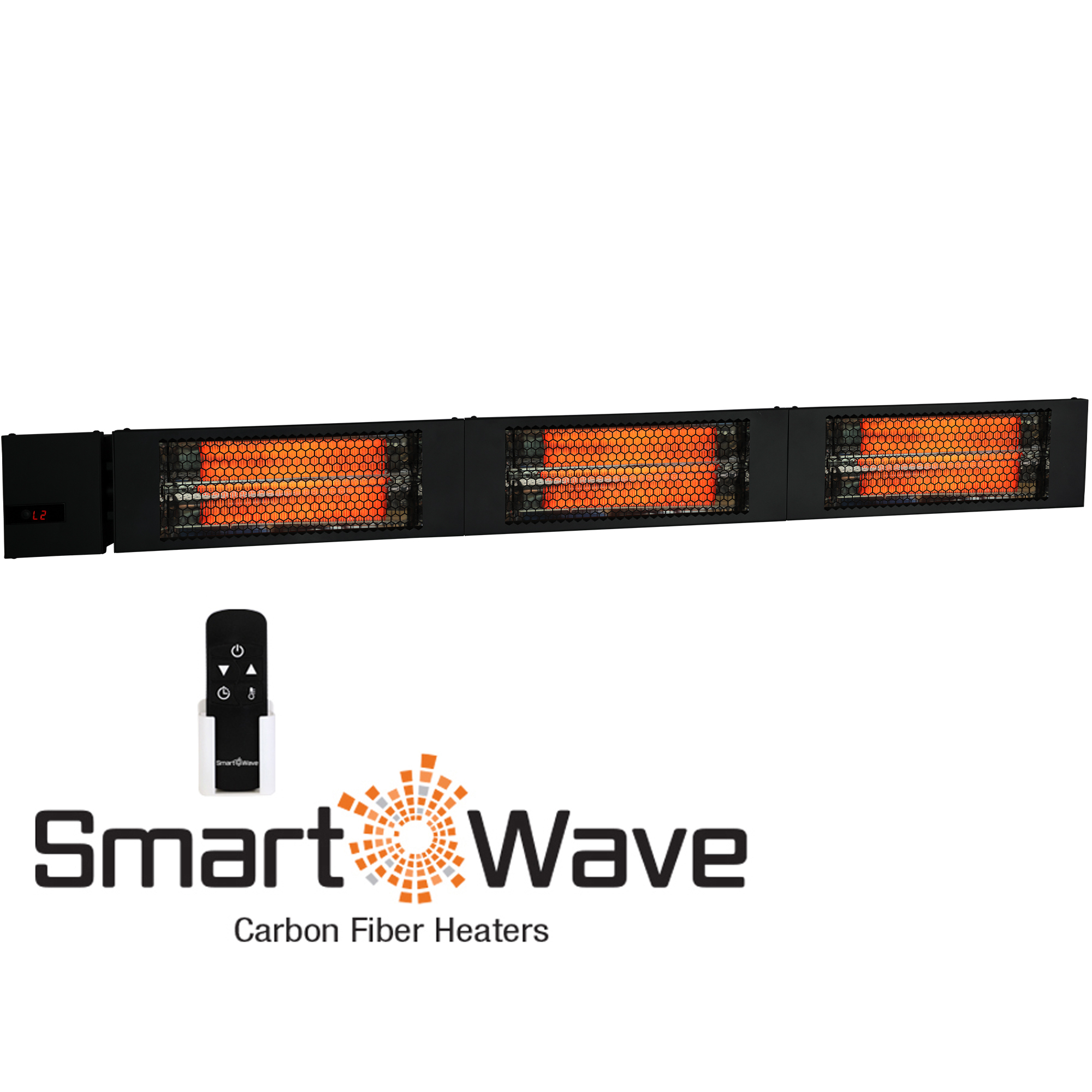 King Electric, SmartWave Infrared Radiant Heater w/ RF Remote, Black, Heat Output 15355 Btu/hour, Heating Capability 100 ft², Fuel Type Electric, Model# RKX2445-RMTX-BLK