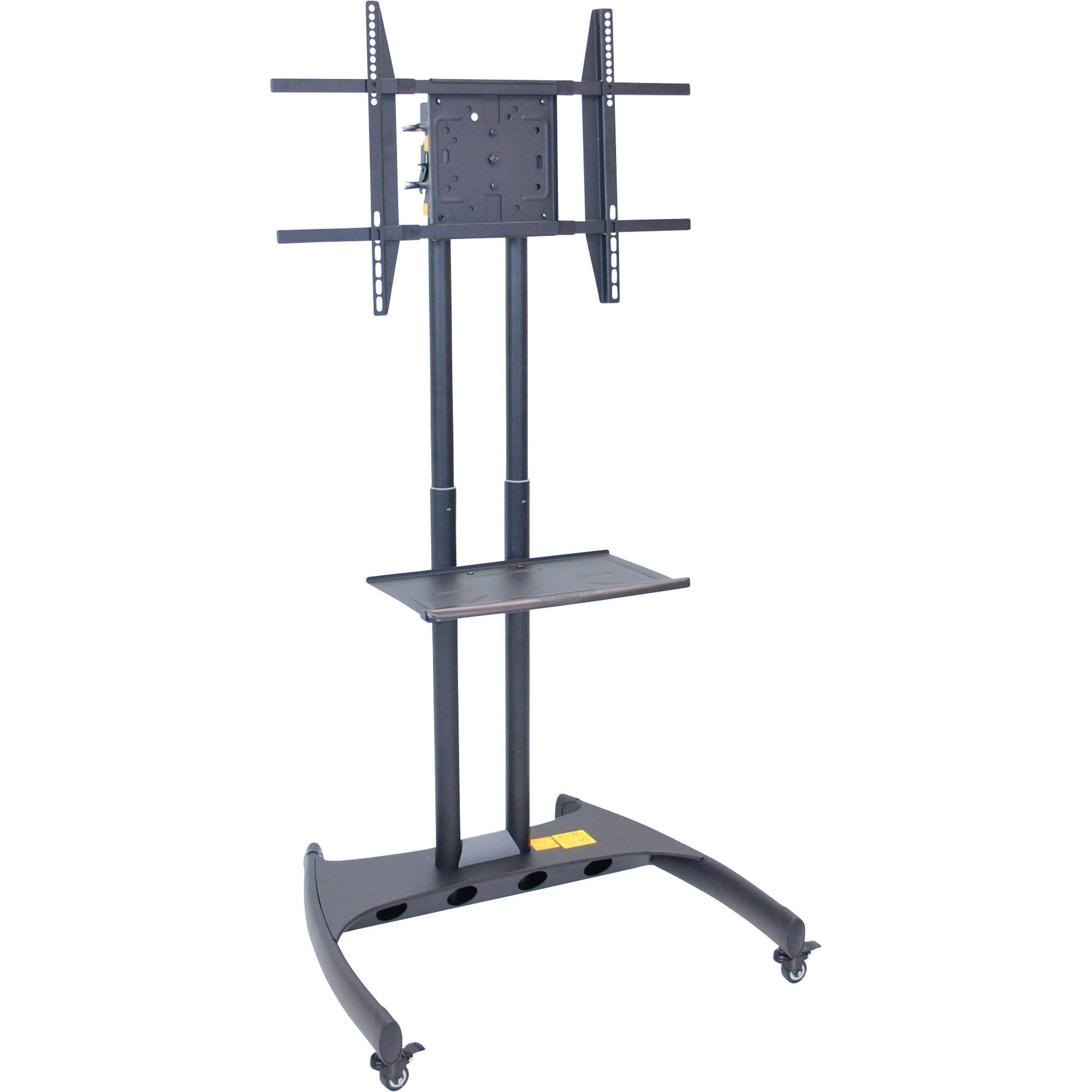 Luxor Adjustable Rotating TV Stand, Black, 32 3/4in.W X 28 3/4in.D X 46.5in.H-62.5in.H, Model# FP3500