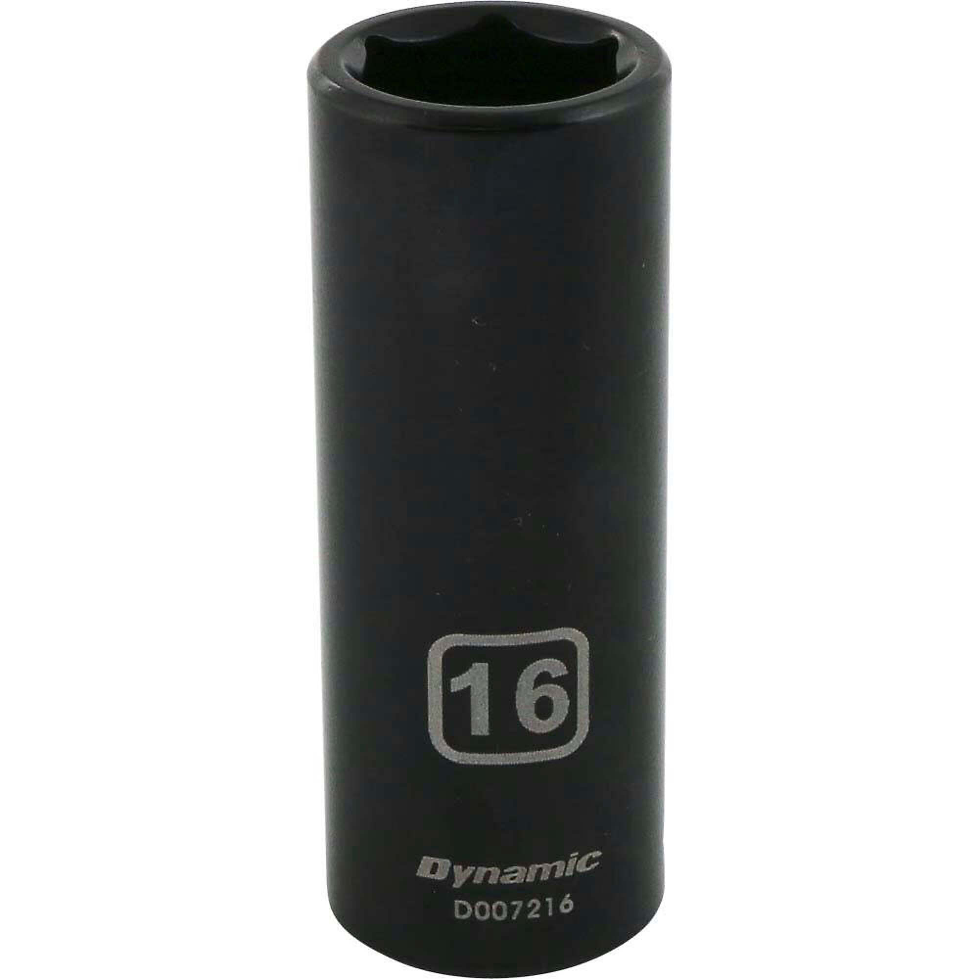 Dynamic Tools 3/8" Drive 6 Point Metric, 16mm Deep Length, Impact Socket
