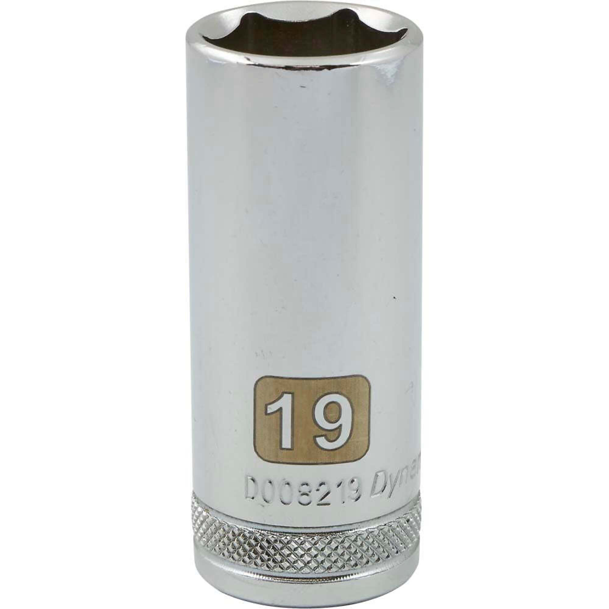 Dynamic Tools 3/8" Drive 6 Point Metric, 19mm Deep Length, Chrome Finish Socket