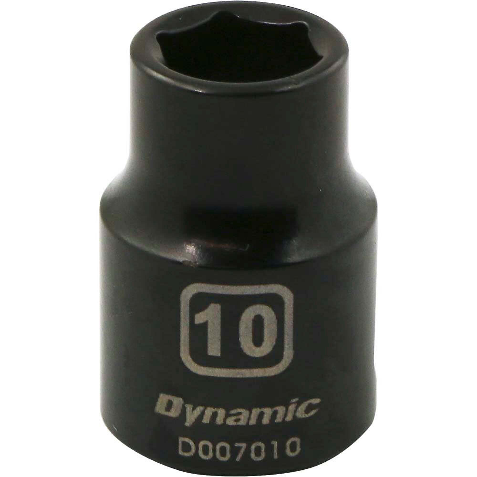 Dynamic Tools 3/8" Drive 6 Point Metric, 10mm Standard Length, Impact Socket