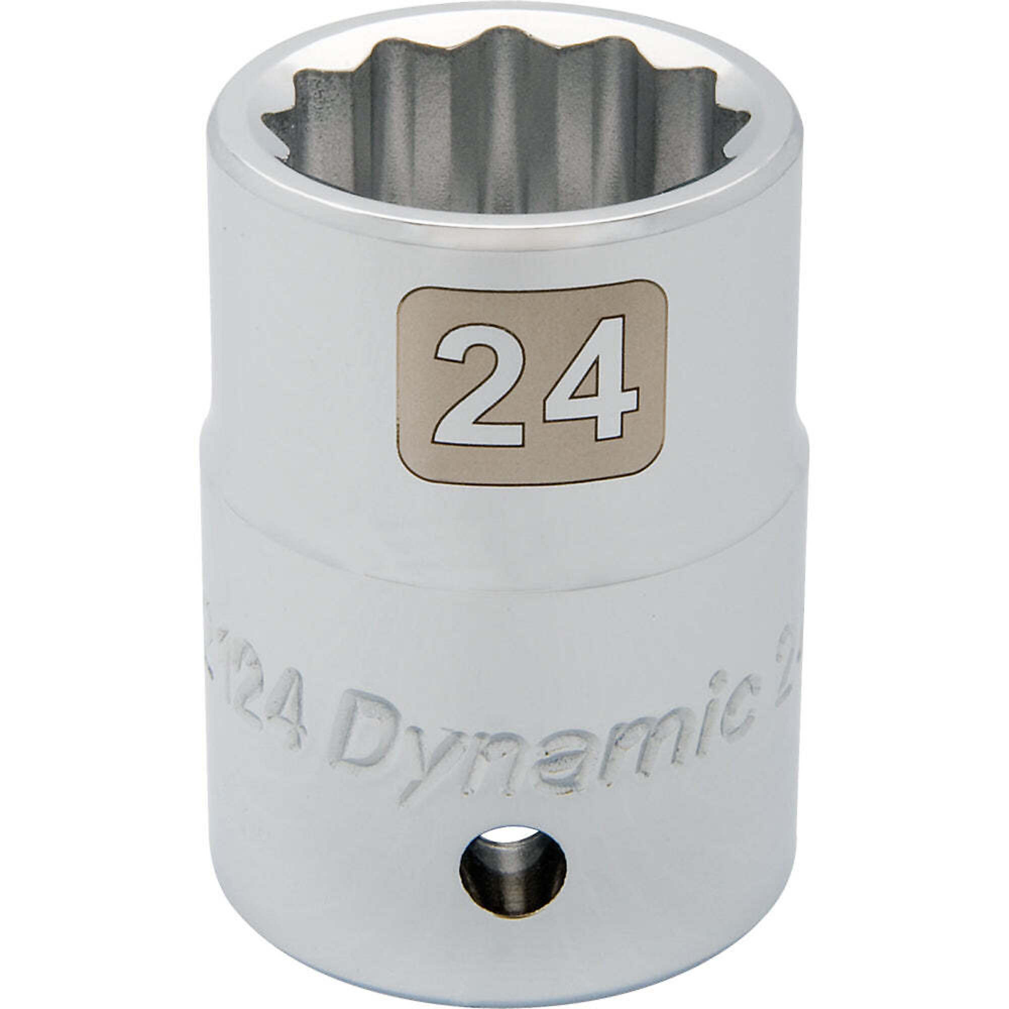 Dynamic Tools 3/4" Drive 12 Point Metric, 24mm Standard Length, Chrome Finish Socket
