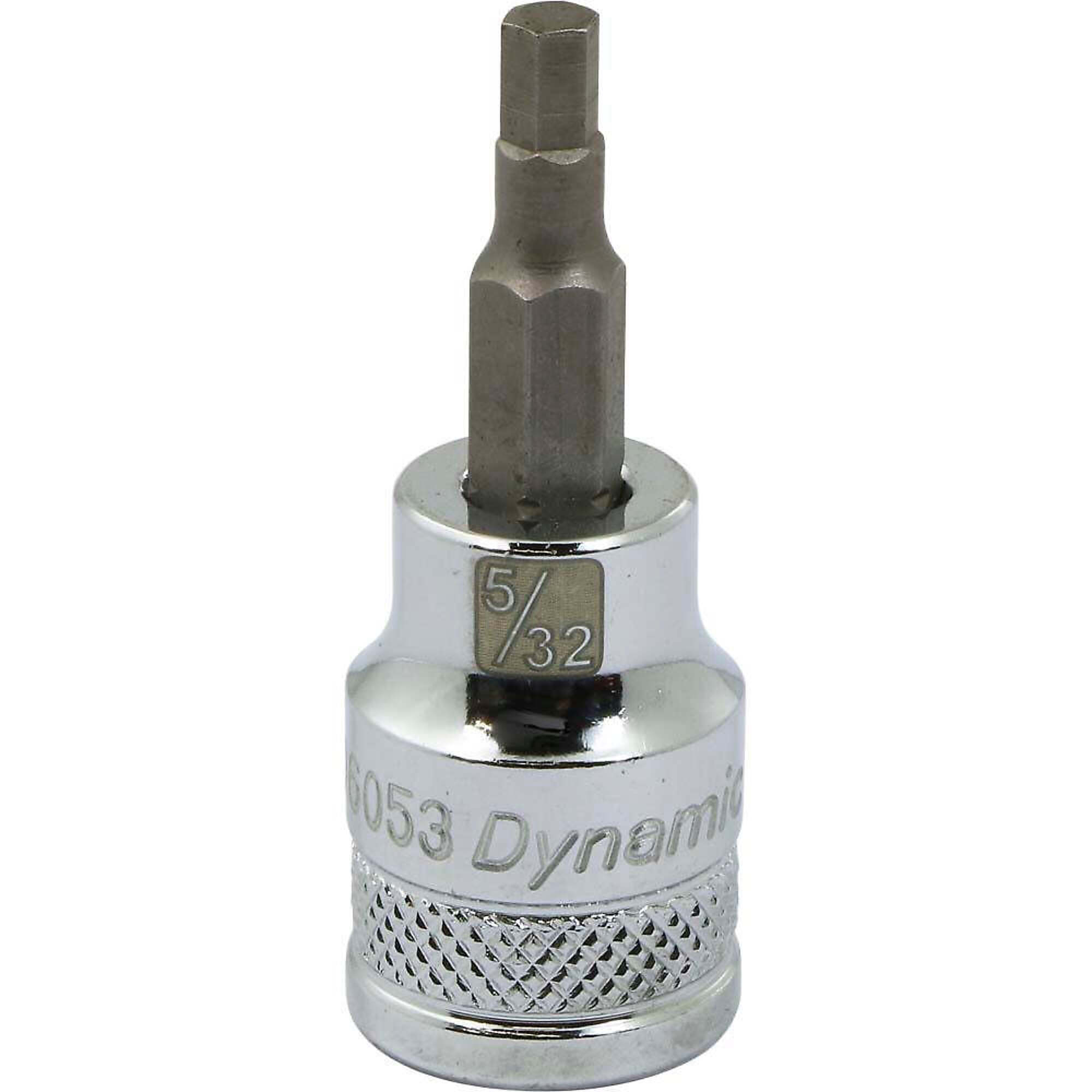 Dynamic Tools 3/8" Drive SAE Hex Head, 5/32" Bit Standard Length, Chrome Finish Socket