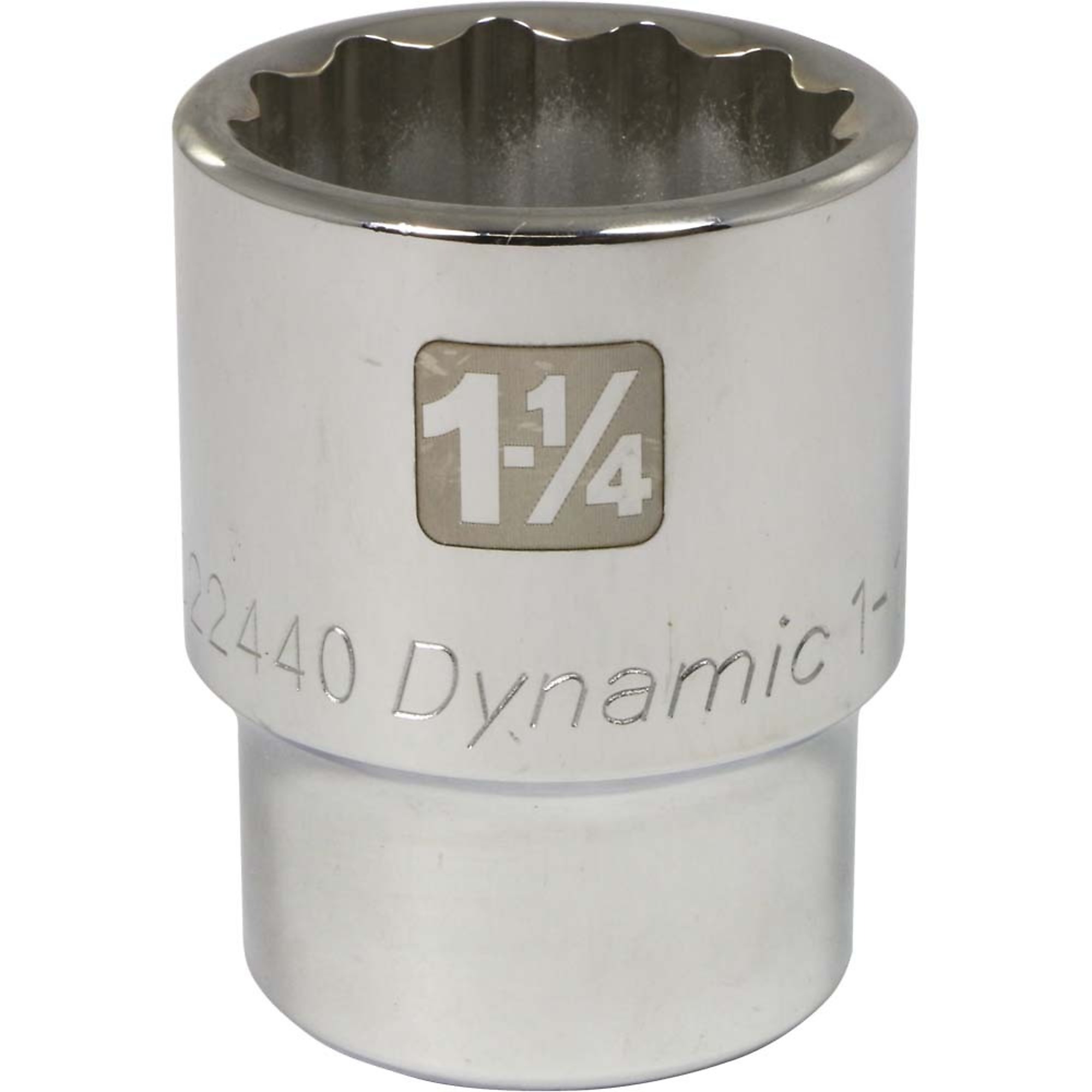 Dynamic Tools 3/4" Drive 12 Point SAE, 1-1/4" Standard Length, Chrome Finish Socket