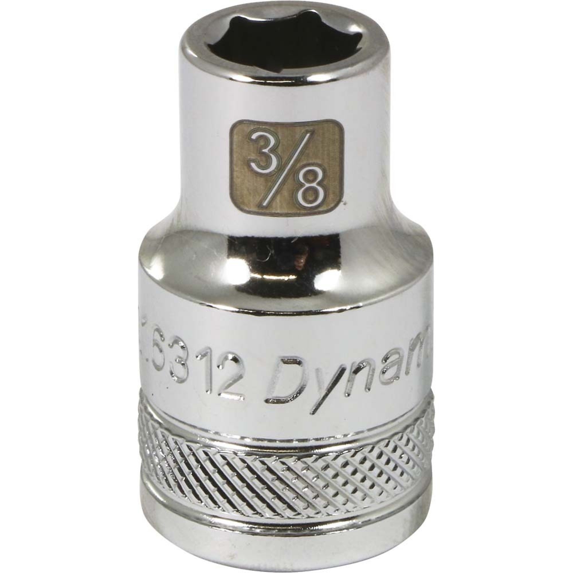 Dynamic Tools 1/2" Drive 6 Point SAE, 3/8" Standard Length, Chrome Finish Socket