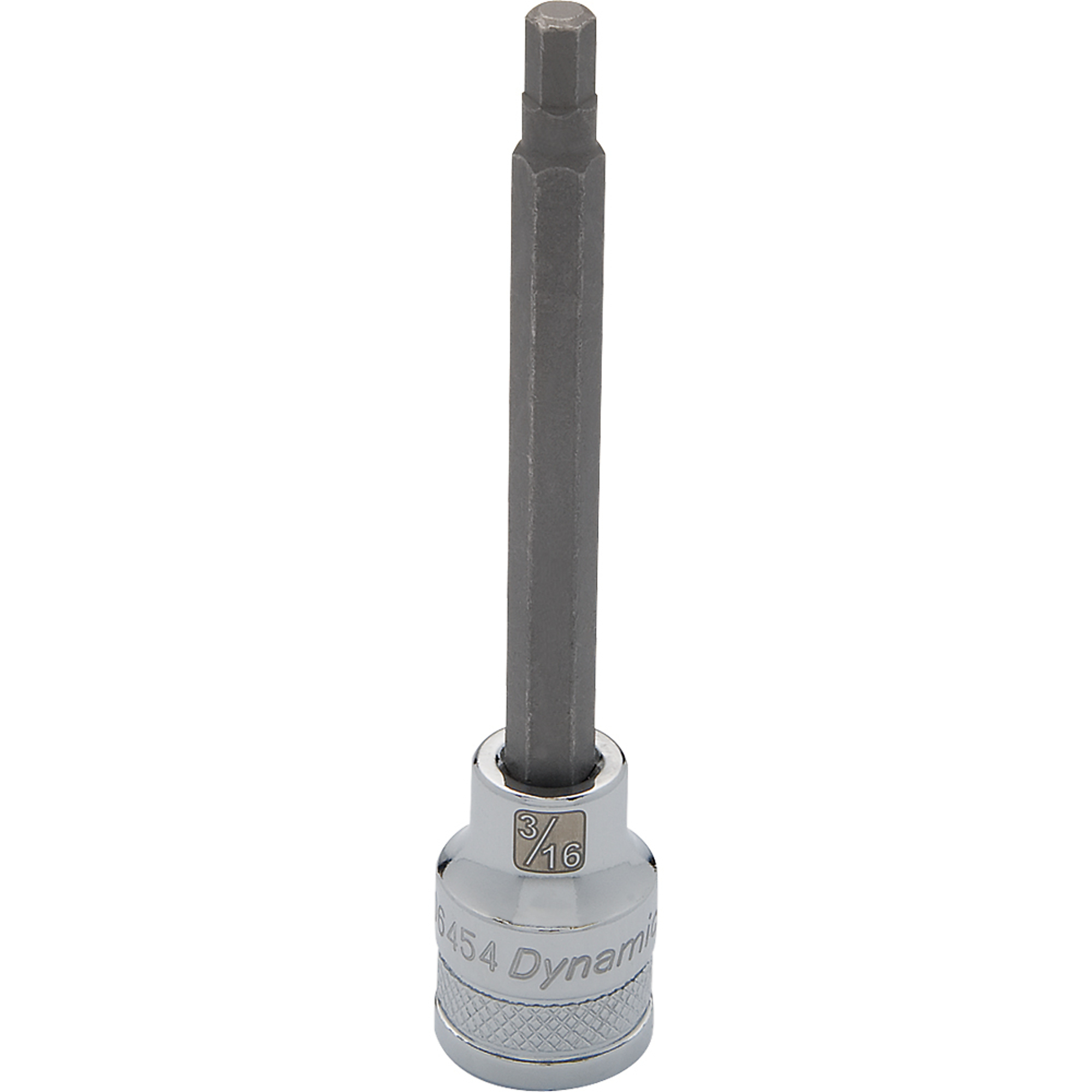 Dynamic Tools 3/8" Drive SAE Hex Head, 1/8" Long Bit, Chrome Finish Socket