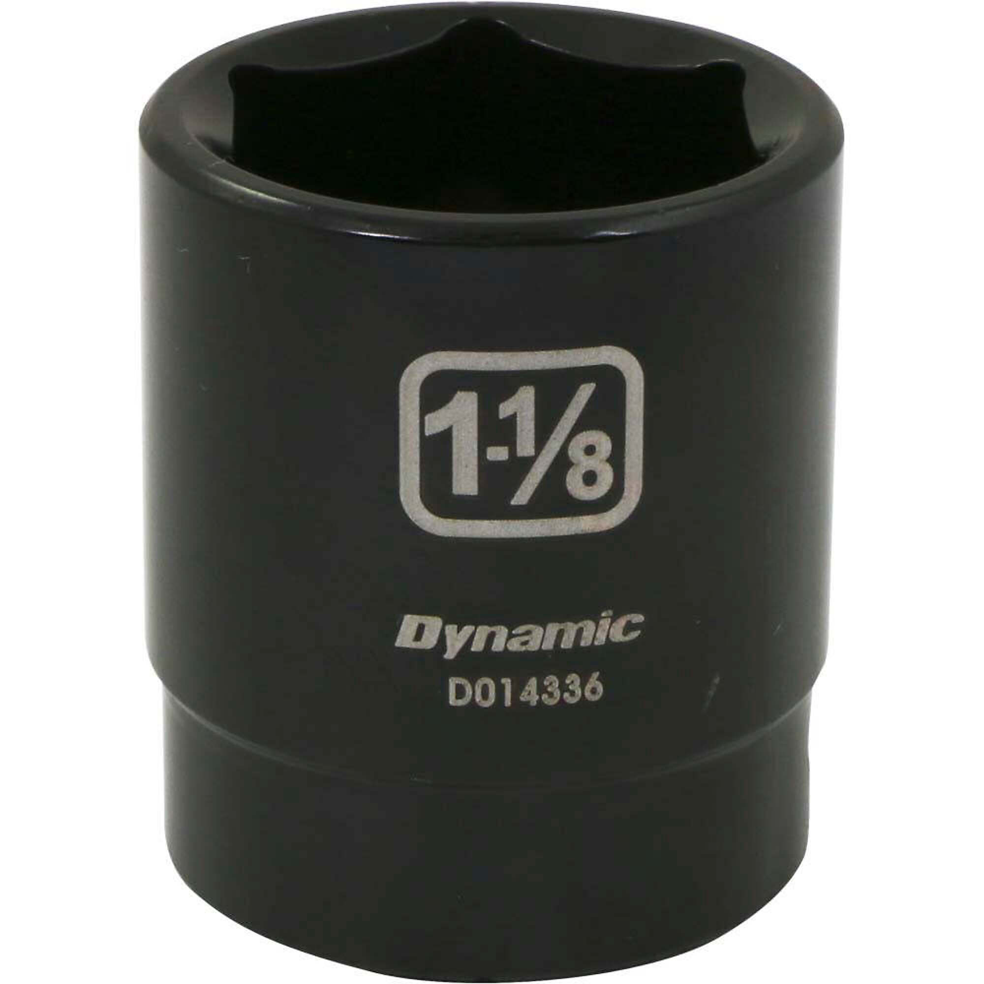 Dynamic Tools 1/2" Drive 6 Point SAE, 1-1/8" Standard Length, Impact Socket