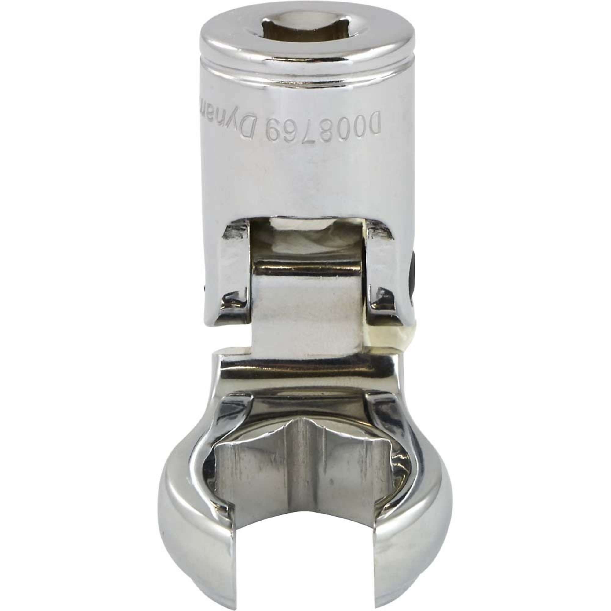 Dynamic Tools 3/8" Drive Metric 19mm Flex Head, Crow Foot Flare Nut Socket, Chrome Finish