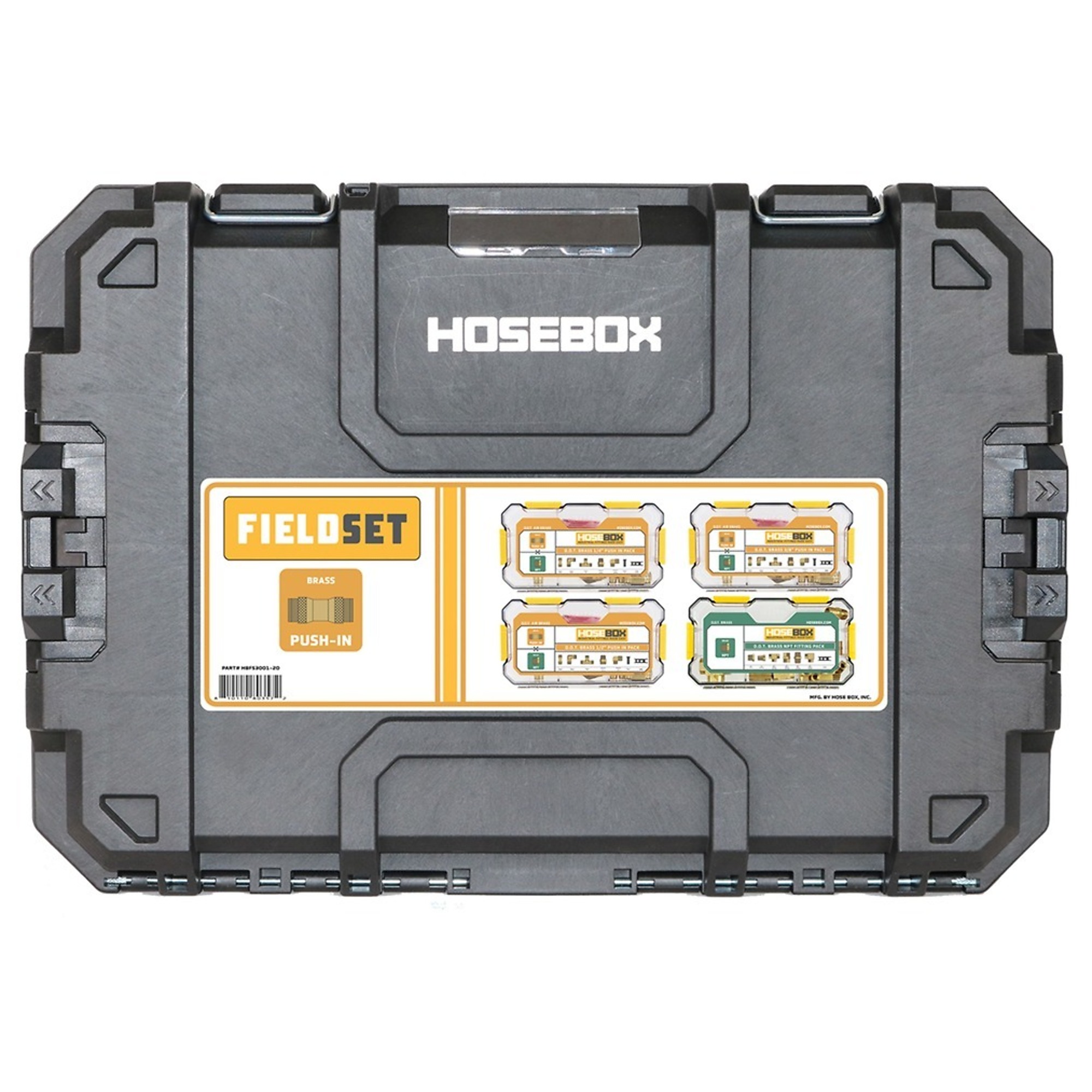 HoseBox D.O.T. Brass Push-In Field Set, 105 Fittings, Model# HBFS3001-20