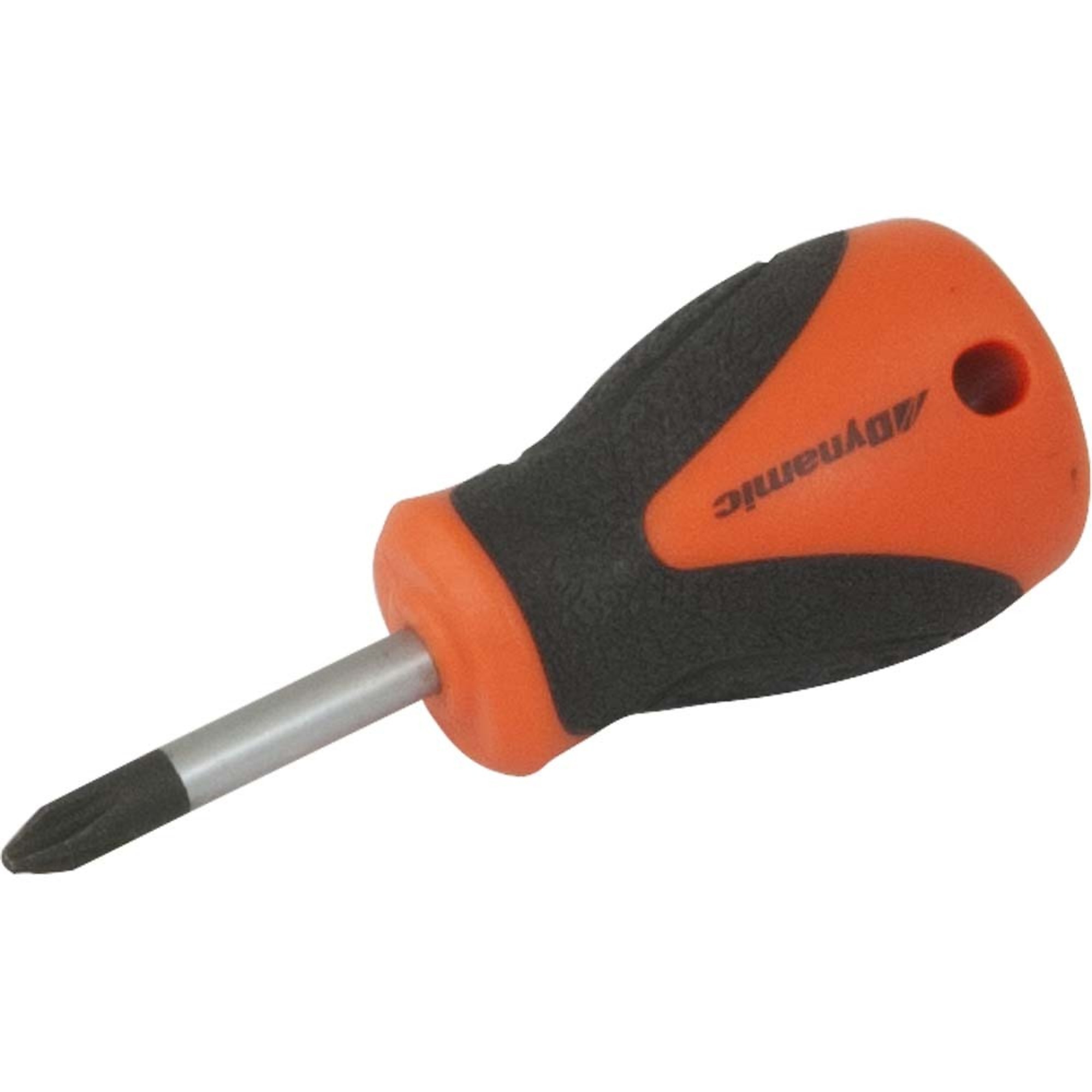 Dynamic Tools #2 Phillips® Stubby Screwdriver, Comfort Grip Handle